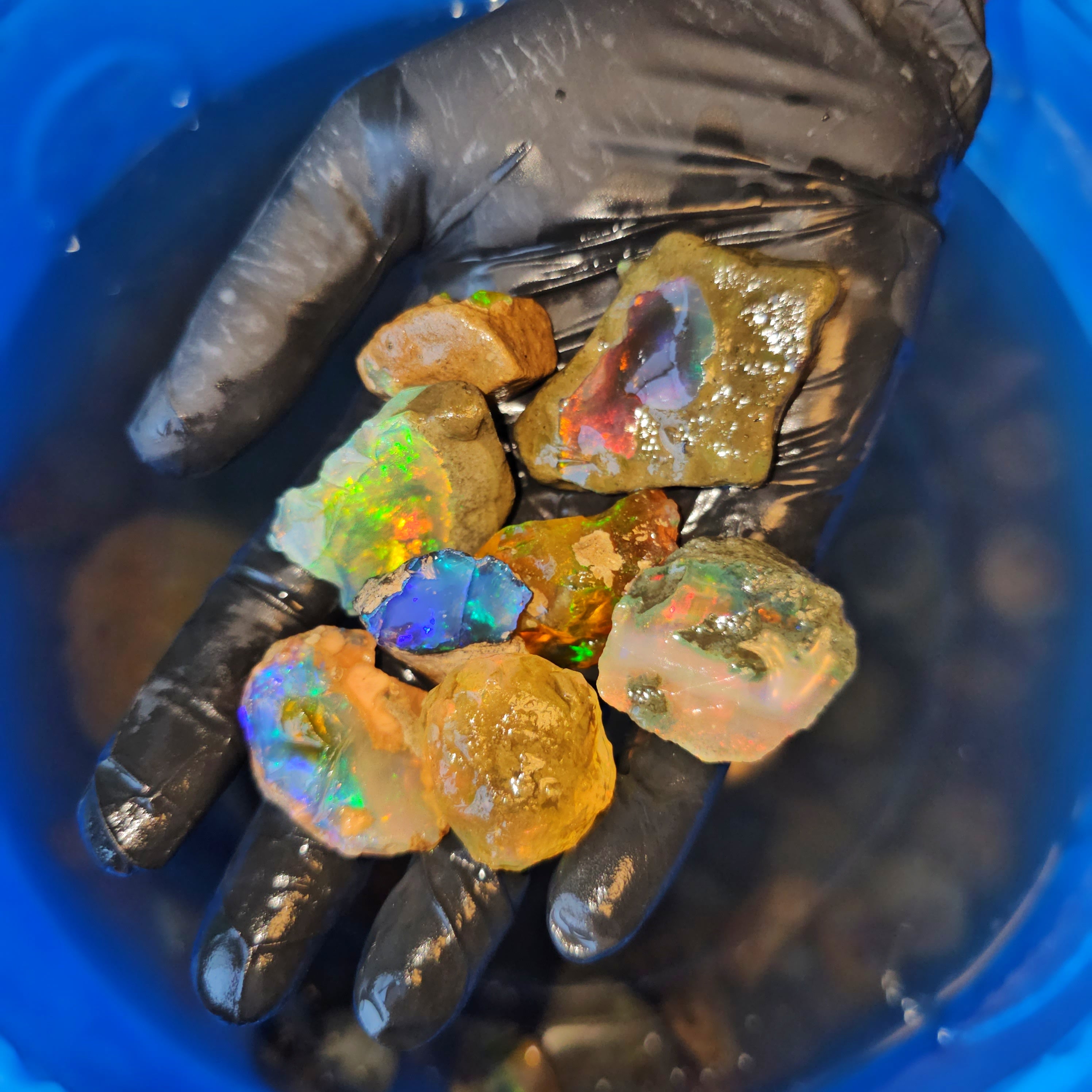 200 Grams of Natural Ethiopian Water Opal | Specimen Grade | Big Chunks | 8-10 Pcs - The LabradoriteKing