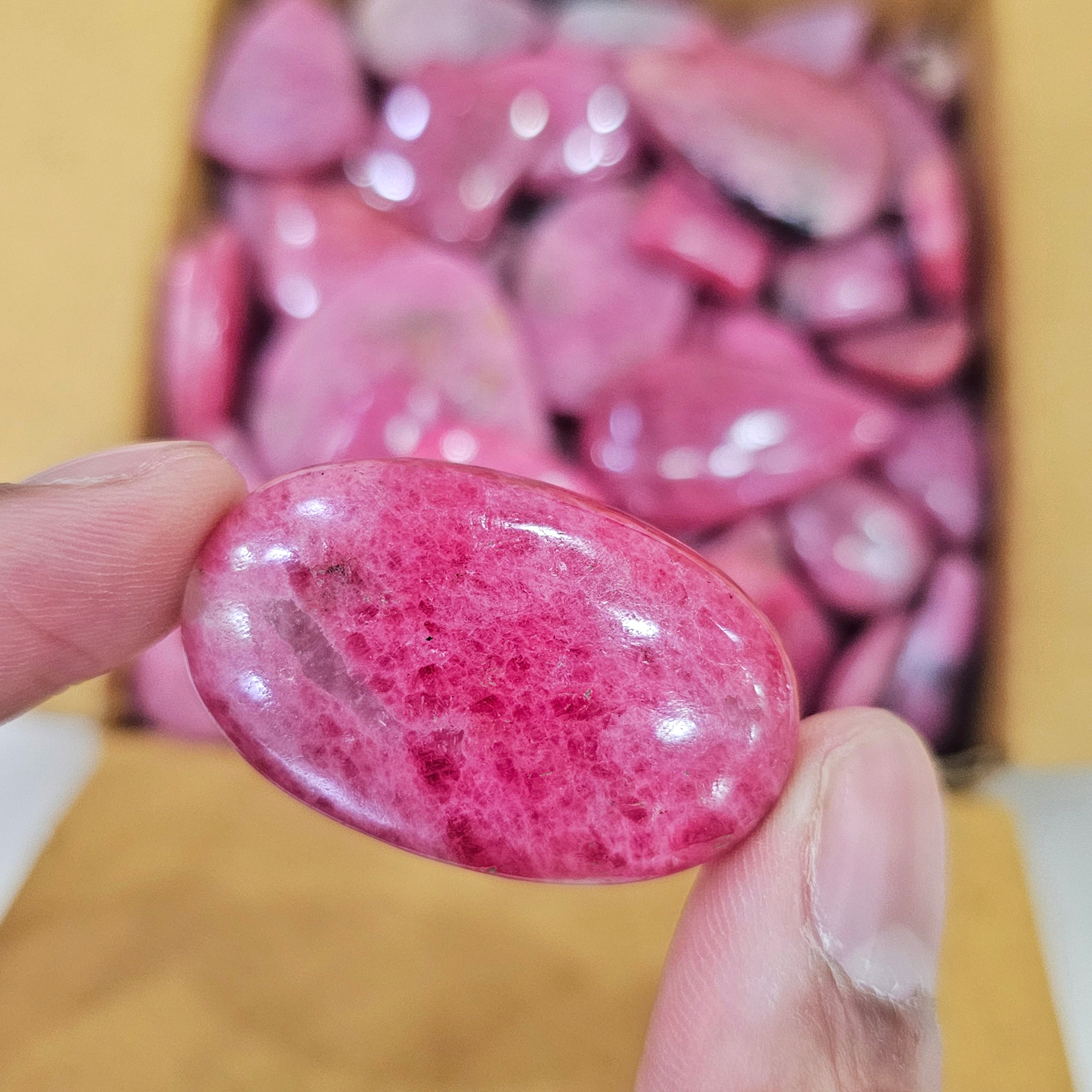 500 Gram of Natural Rhodonite Jasper | 16-35mm | 50 Pcs approx - The LabradoriteKing