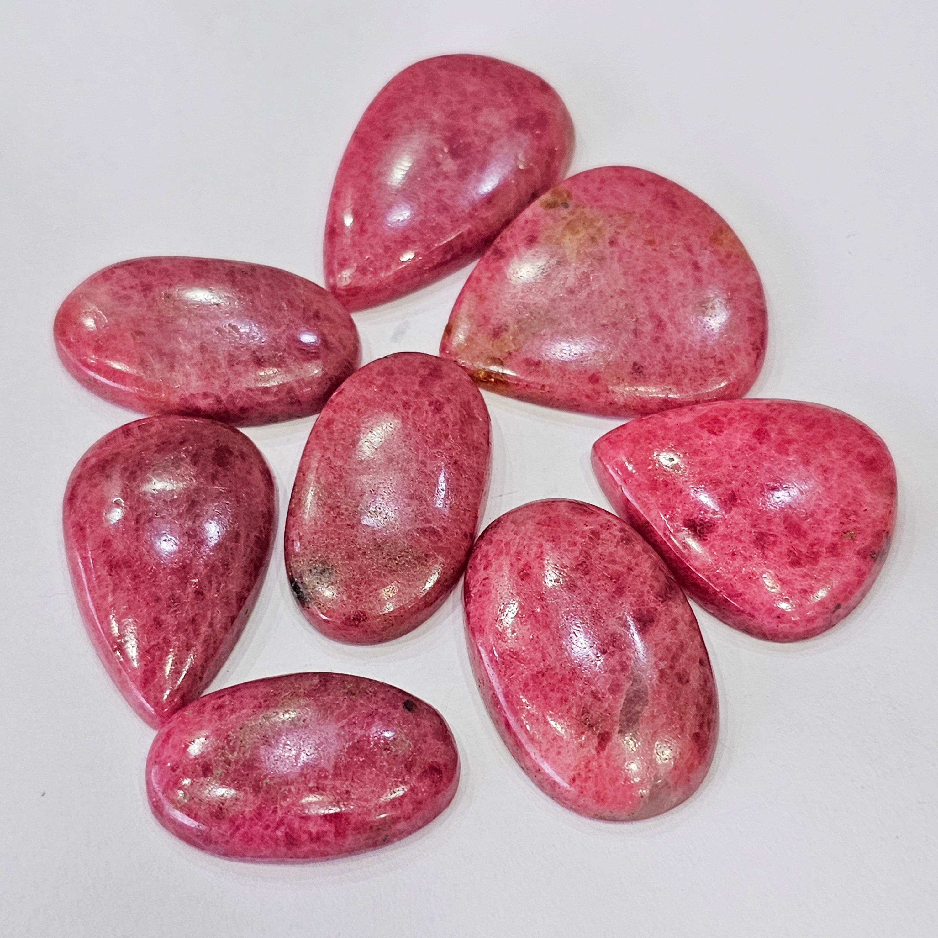 500 Gram of Natural Rhodonite Jasper | 16-35mm | 50 Pcs approx - The LabradoriteKing