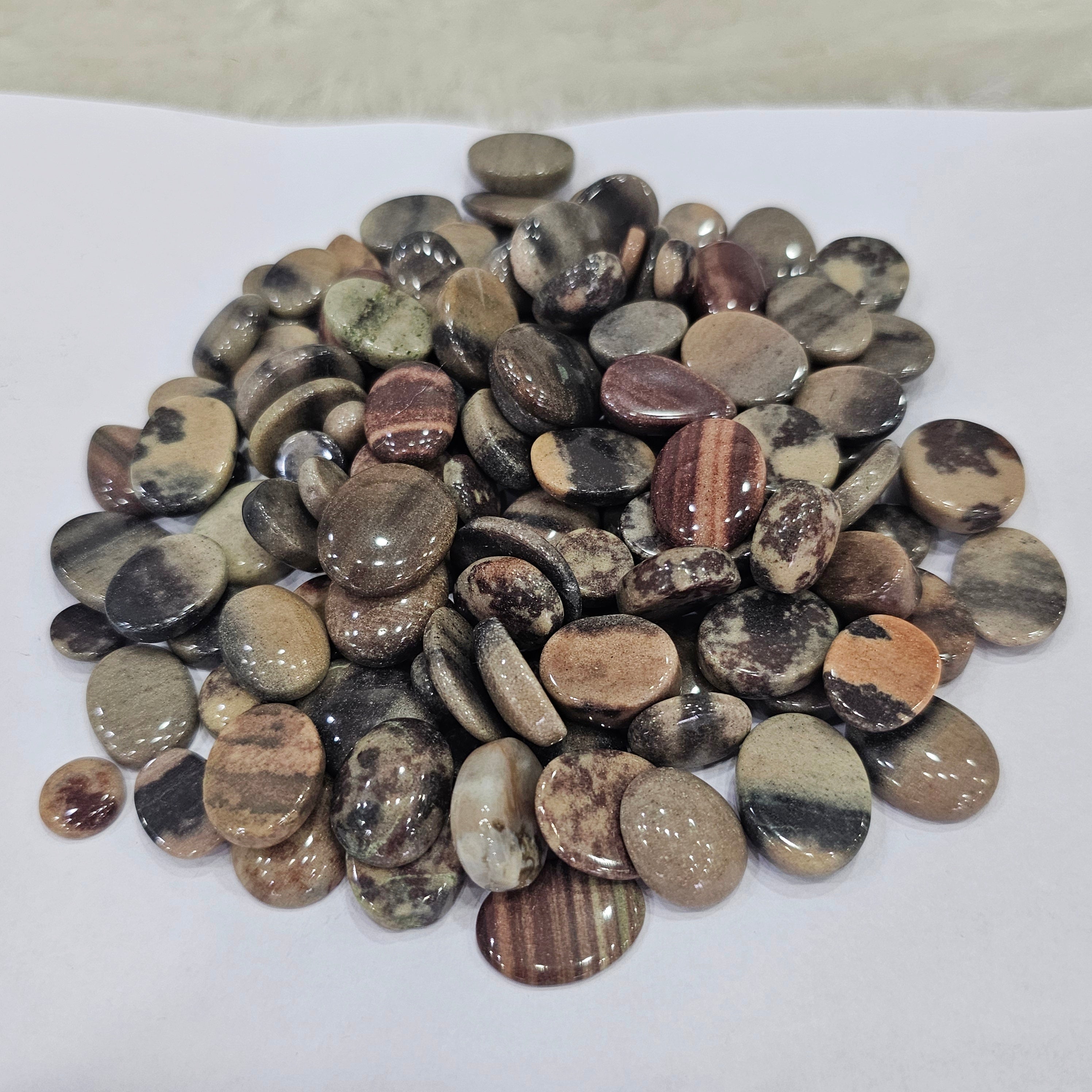 100 Pcs of Mix Variety Coconut Jasper Stones | 8-17mm - The LabradoriteKing