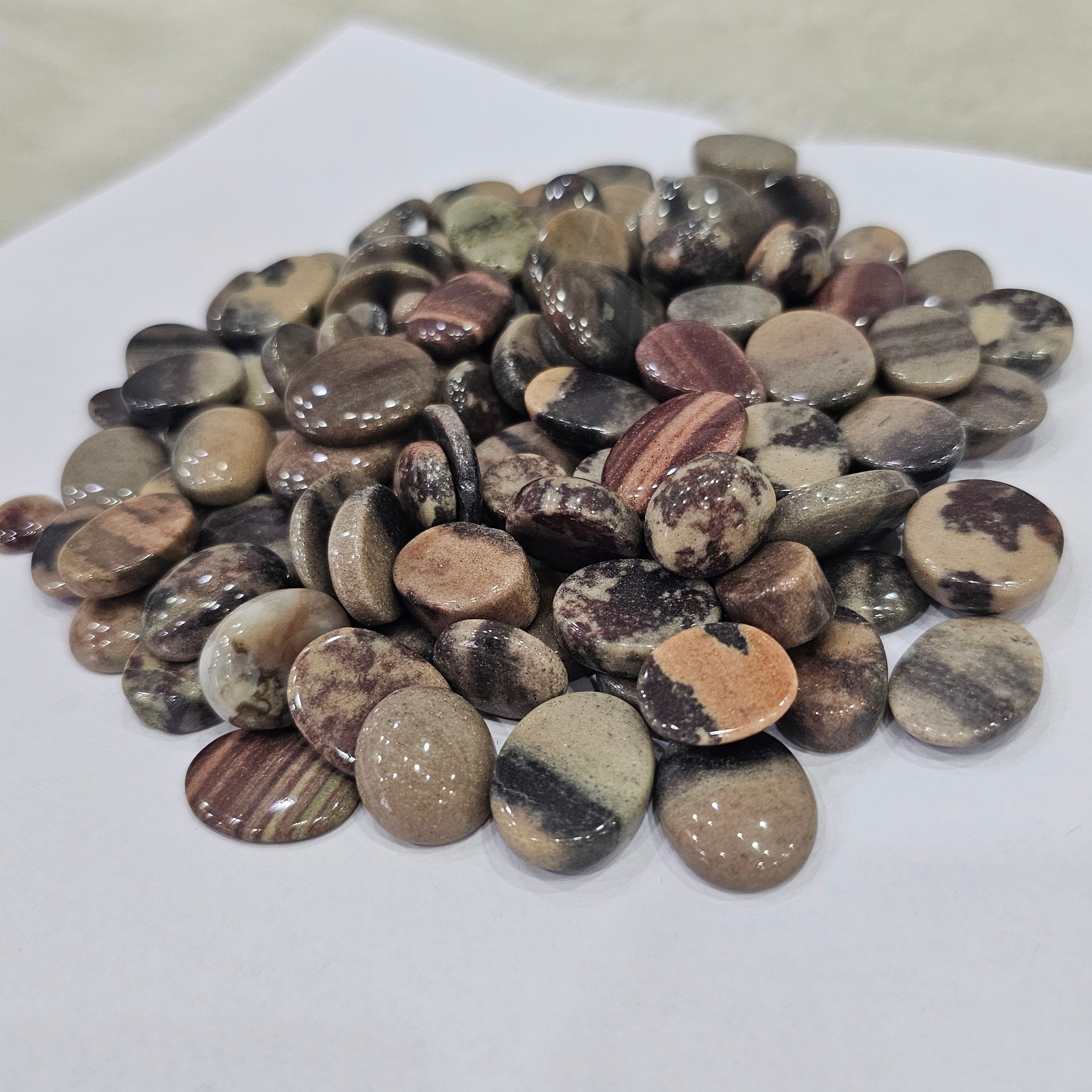 100 Pcs of Mix Variety Coconut Jasper Stones | 8-17mm - The LabradoriteKing