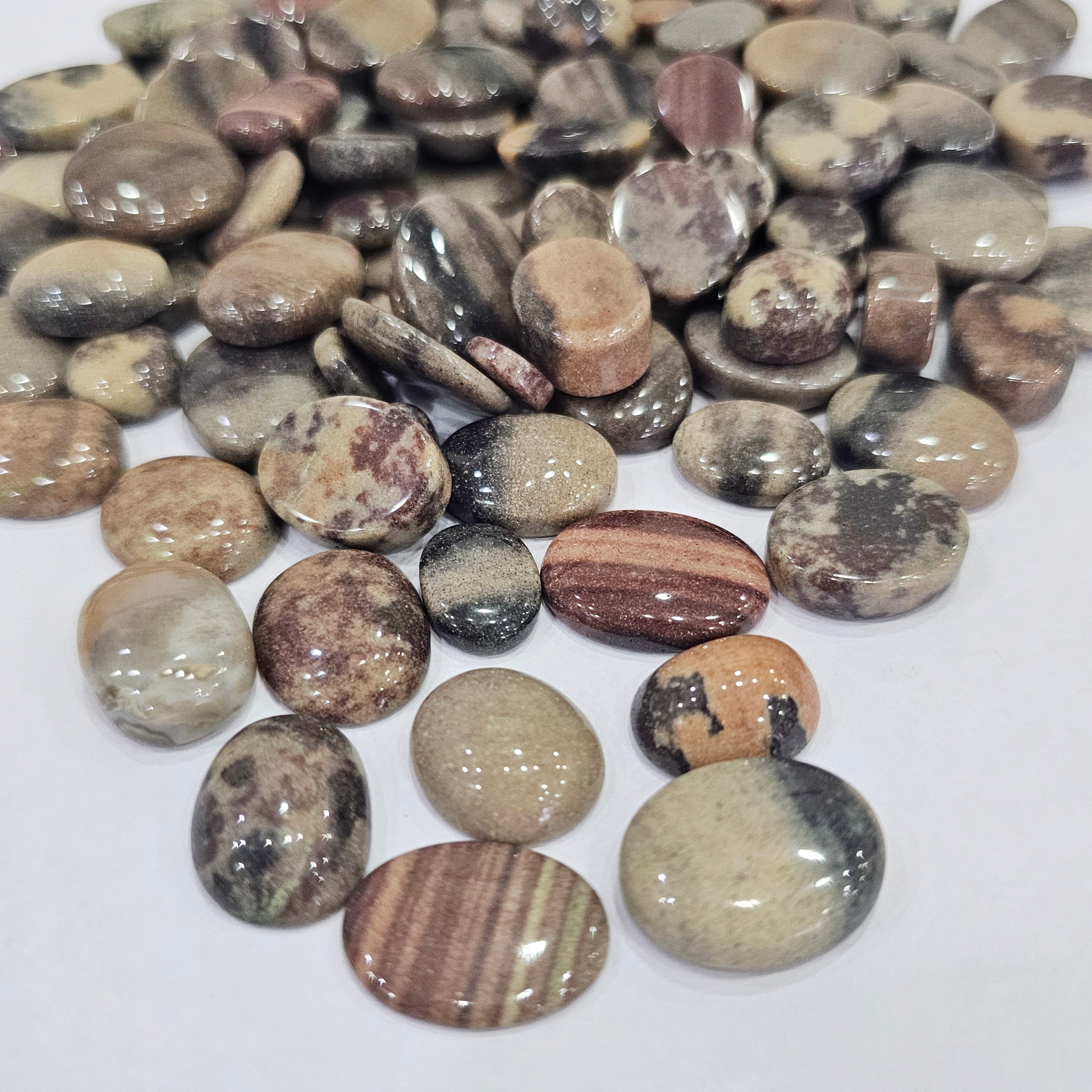 100 Pcs of Mix Variety Coconut Jasper Stones | 8-17mm - The LabradoriteKing