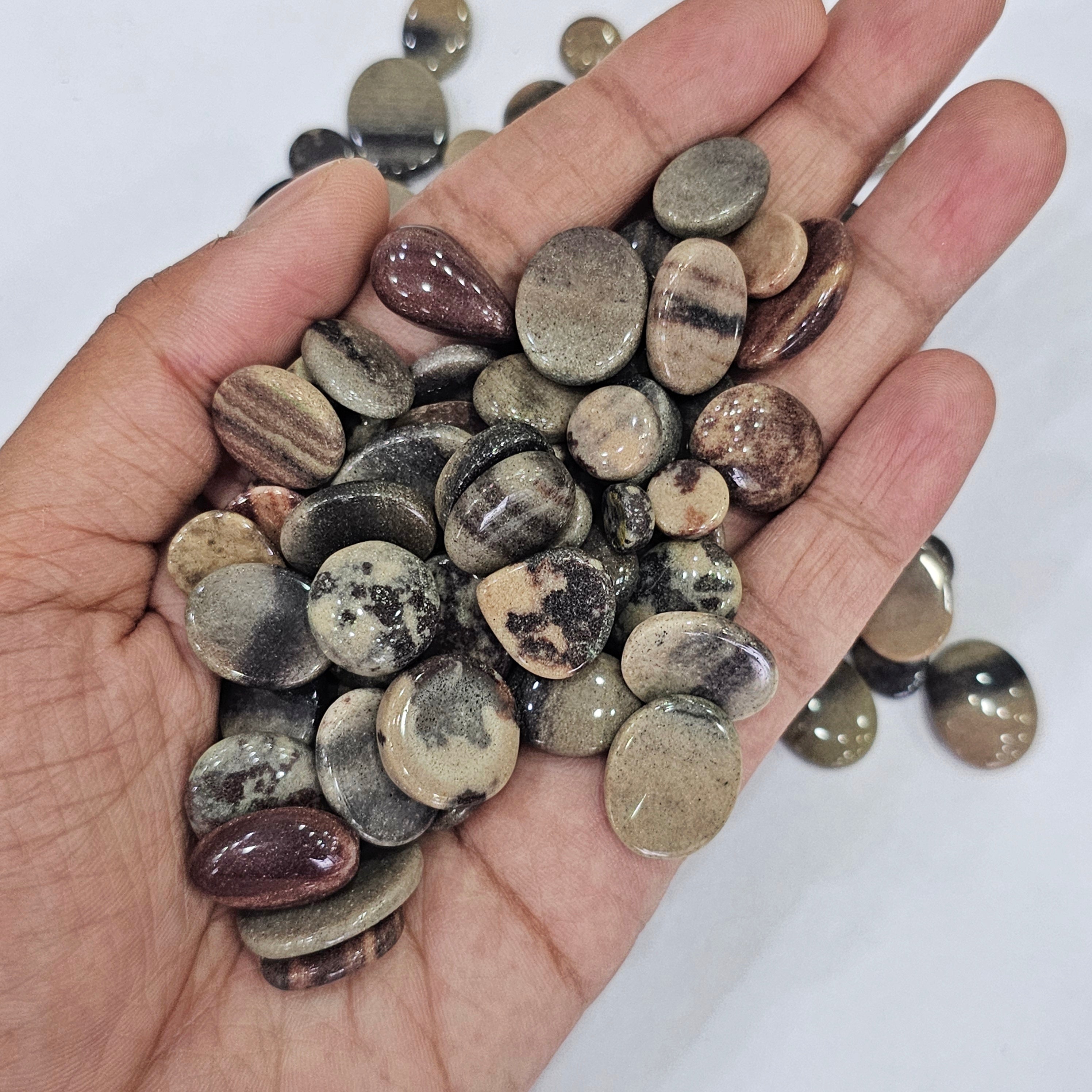 100 Pcs of Mix Variety Coconut Jasper Stones | 8-17mm - The LabradoriteKing