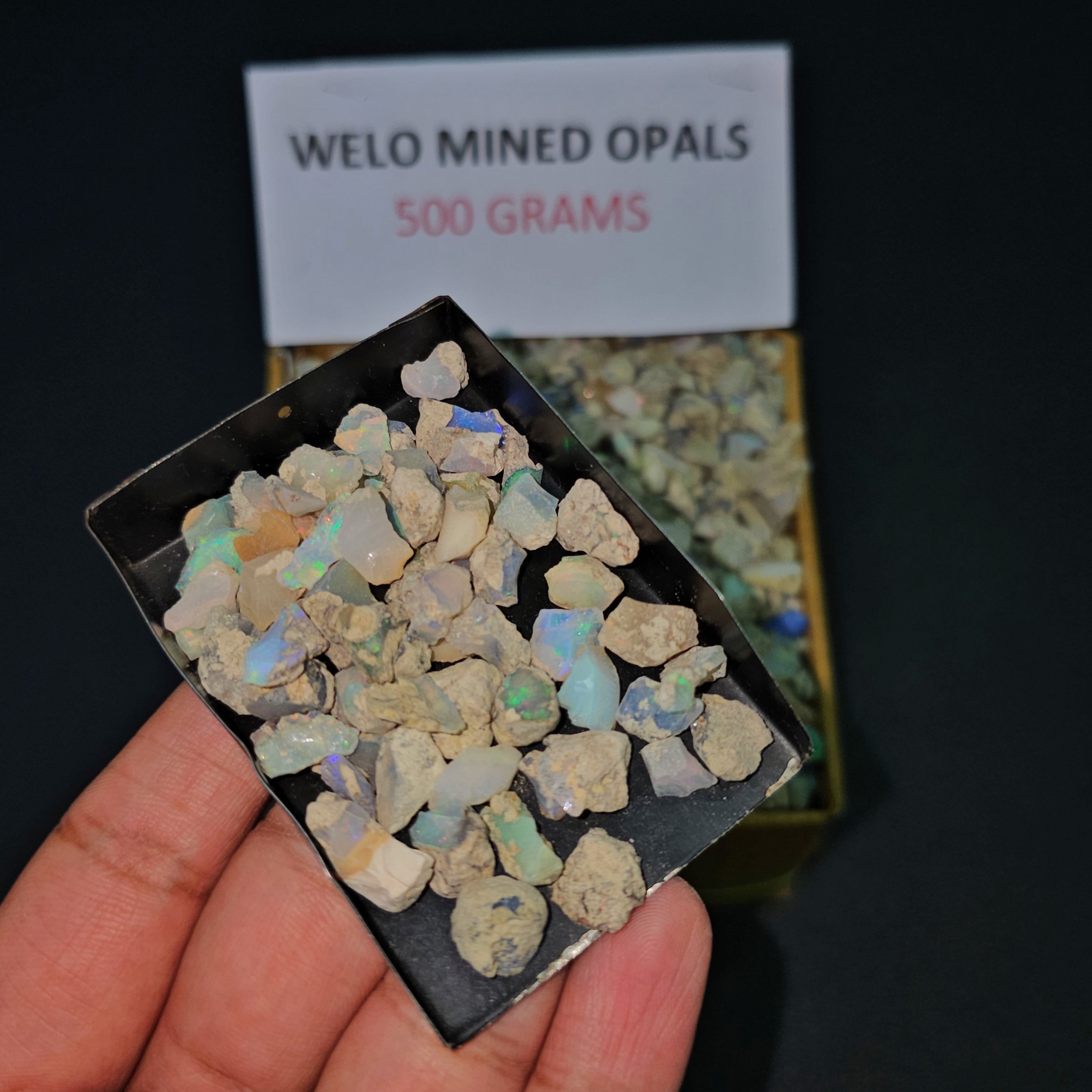 500 Grams of Welo Mined Raw Opal Box | Natural Earth Mined | 2000 Pieces - The LabradoriteKing