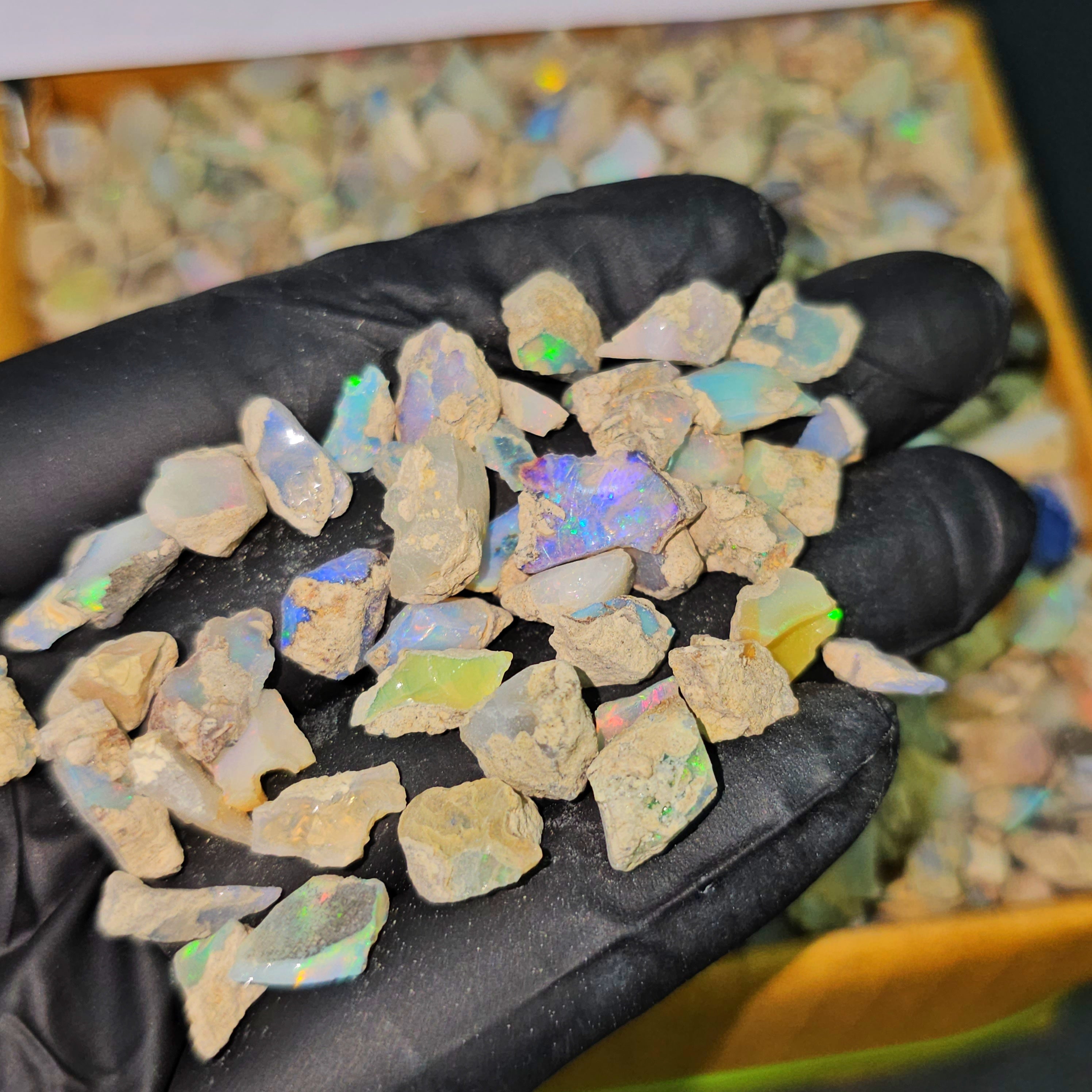 500 Grams of Welo Mined Raw Opal Box | Natural Earth Mined | 2000 Pieces - The LabradoriteKing