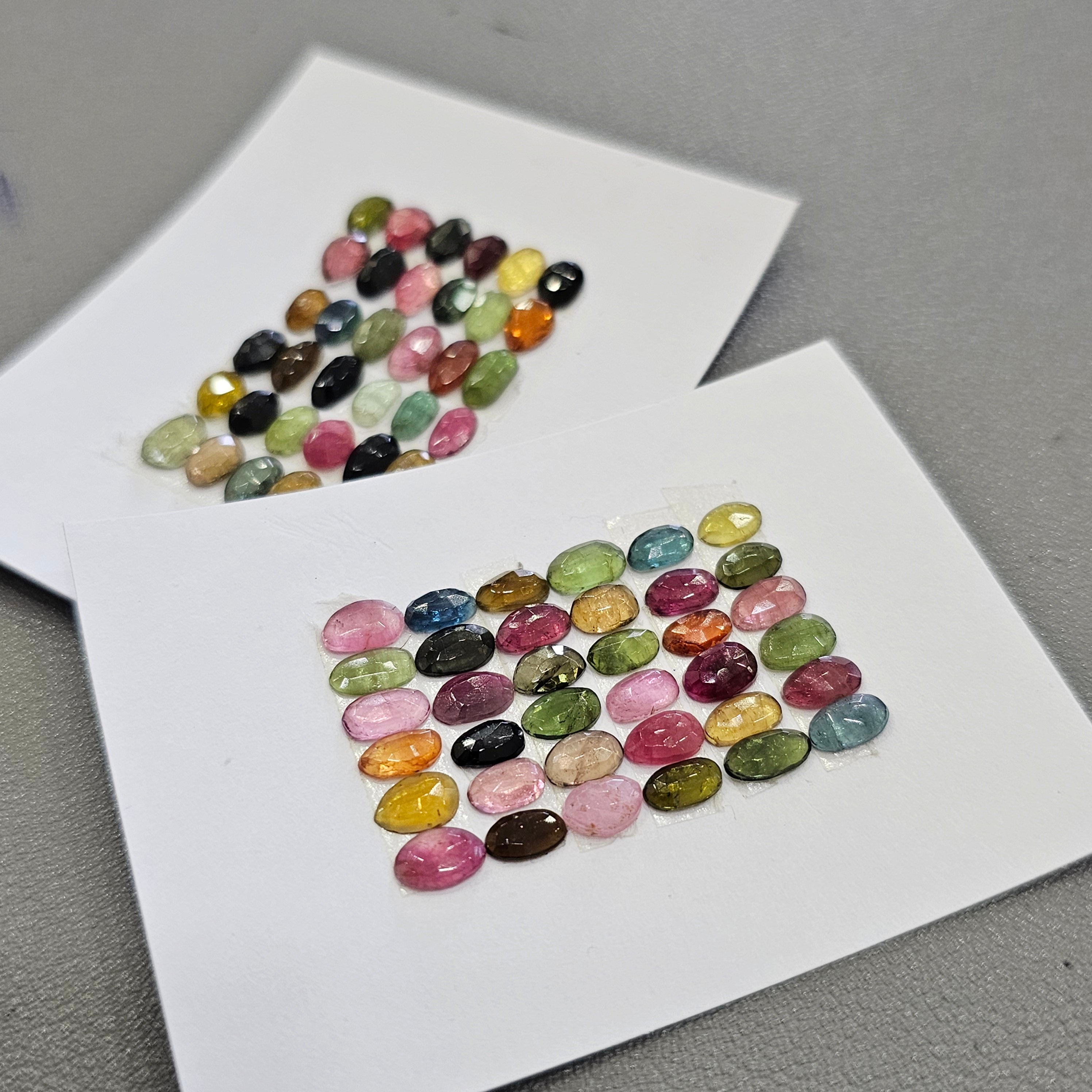 1 Card if Tourmaline rosecuts | 36 Pcs | 6-8mm - The LabradoriteKing