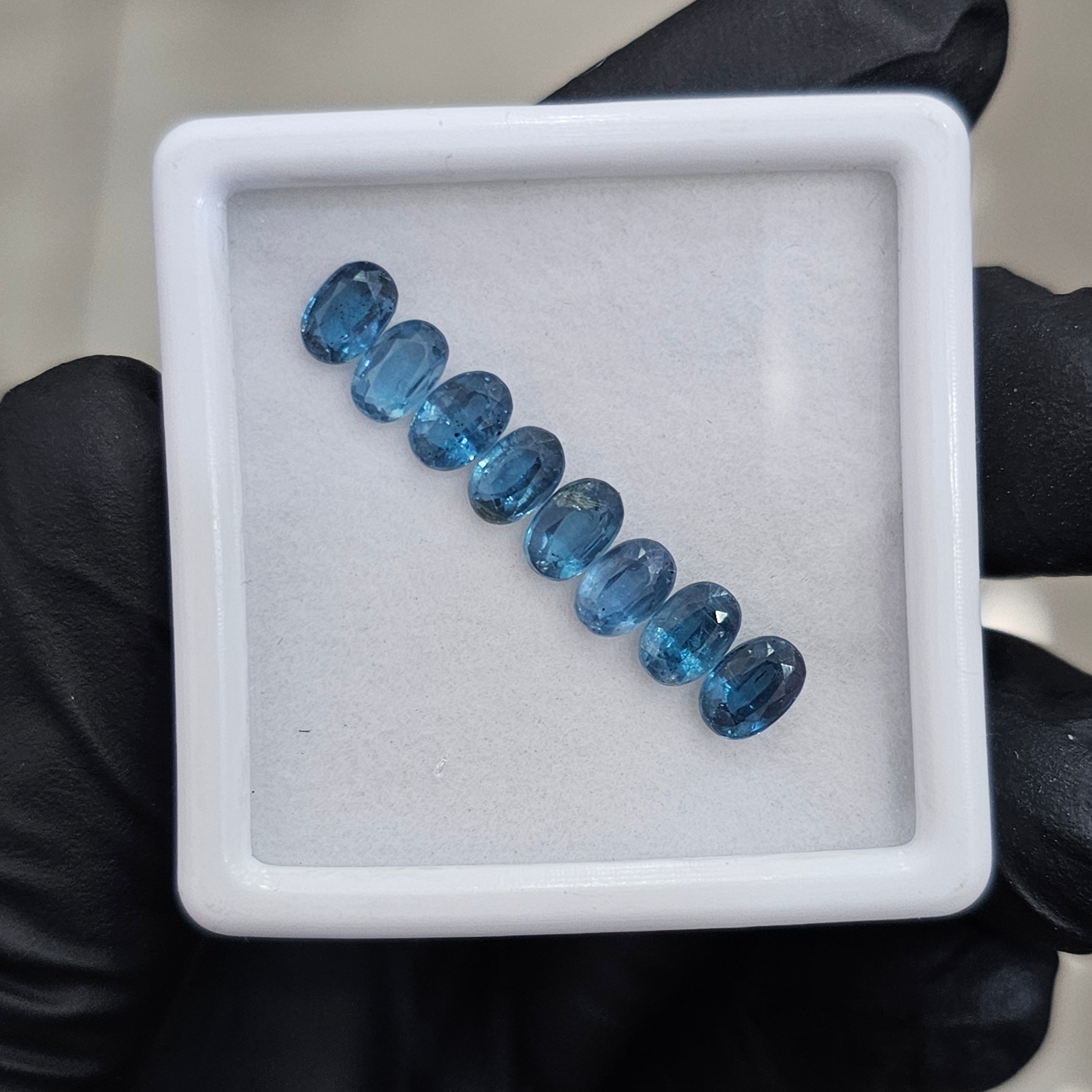 8  Pcs Of Natural Bluish Kyanite Faceted | Shape: Oval | Size: 6x4mm - The LabradoriteKing