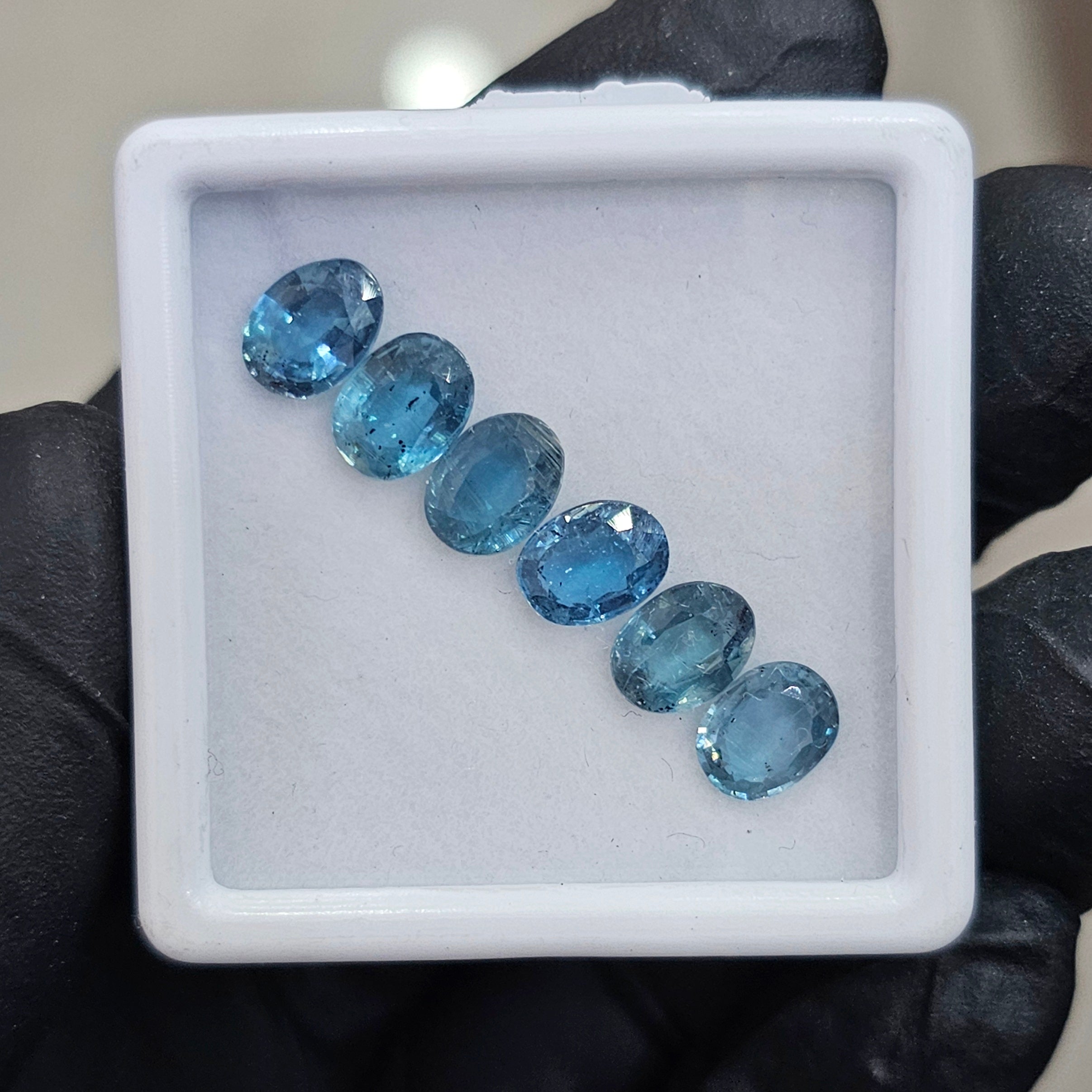 6 Pcs Of Natural Bluish Kyanite Faceted | Shape: Oval | Size: 8x6mm - The LabradoriteKing