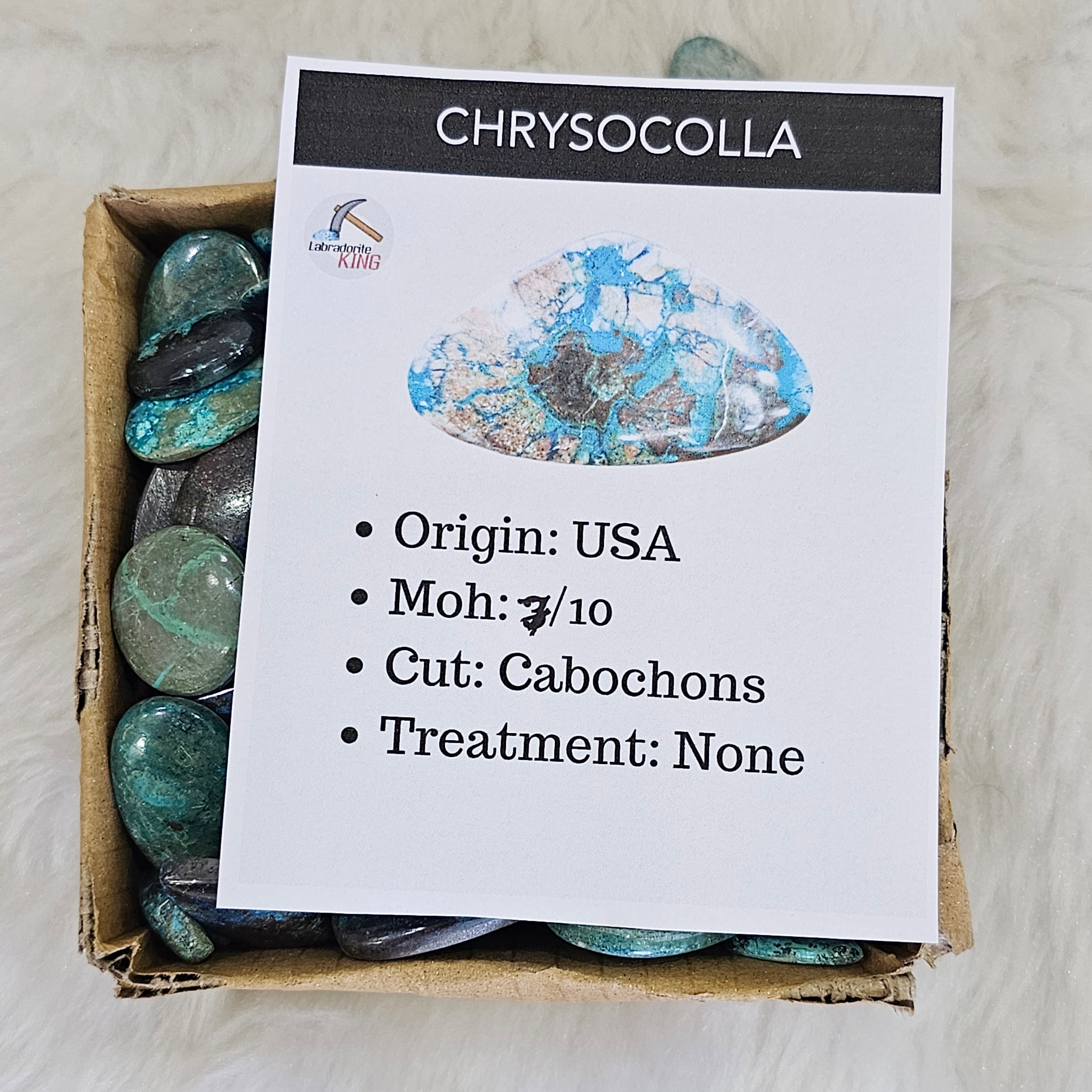 500g / 1kg Chrysocolla Cabochons | 120-140Pcs | 18mm to 50mm - The LabradoriteKing
