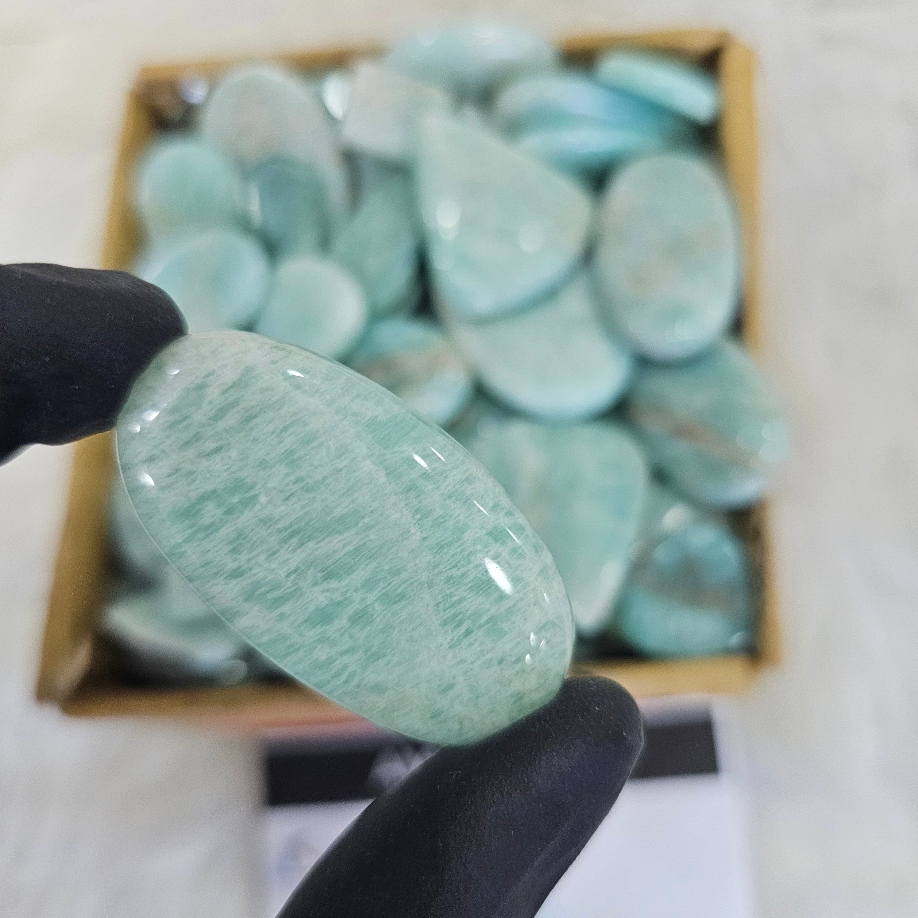 500g of Amazonite Cabochons | 120-140Pcs | 18mm to 50mm | - The LabradoriteKing