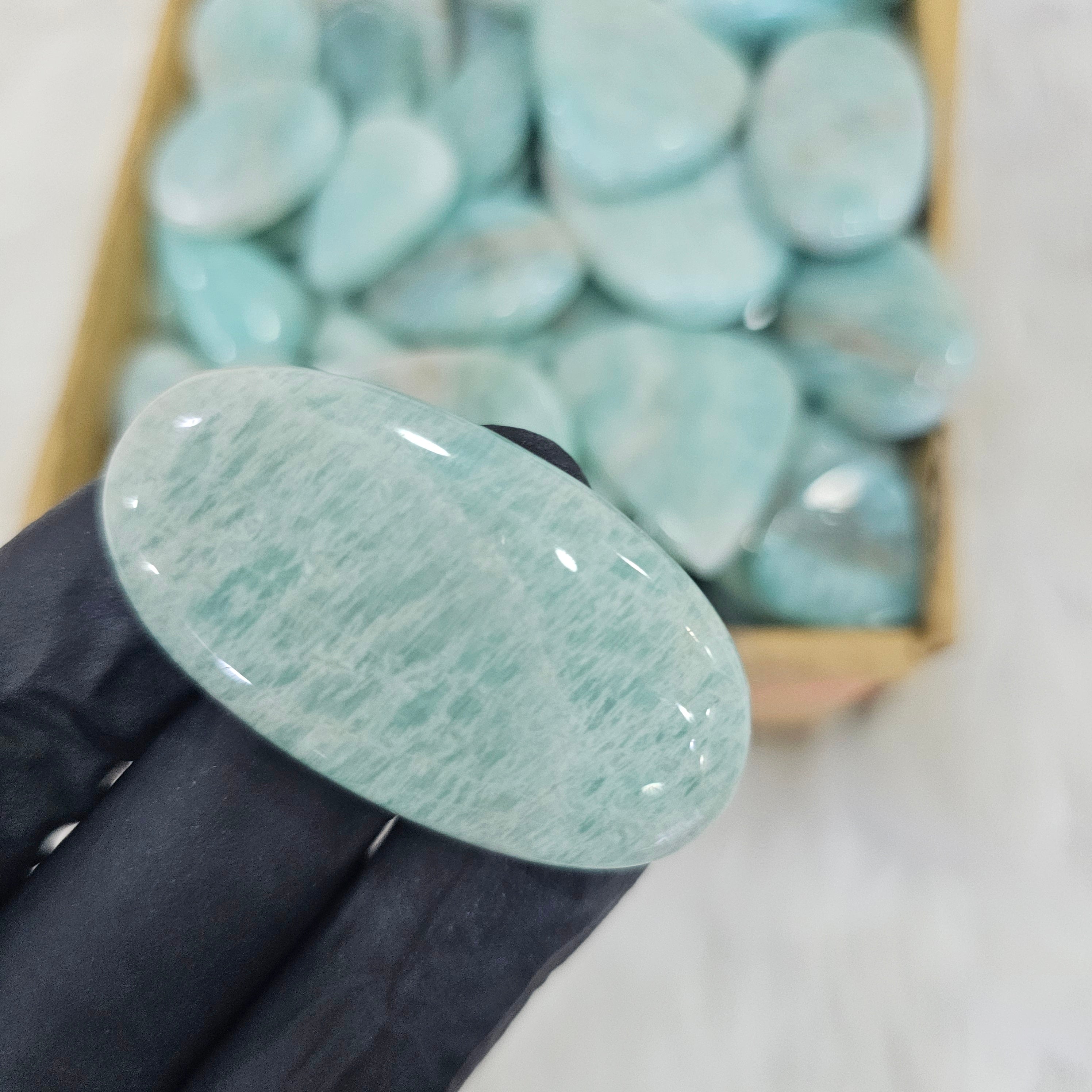 500g of Amazonite Cabochons | 120-140Pcs | 18mm to 50mm | - The LabradoriteKing