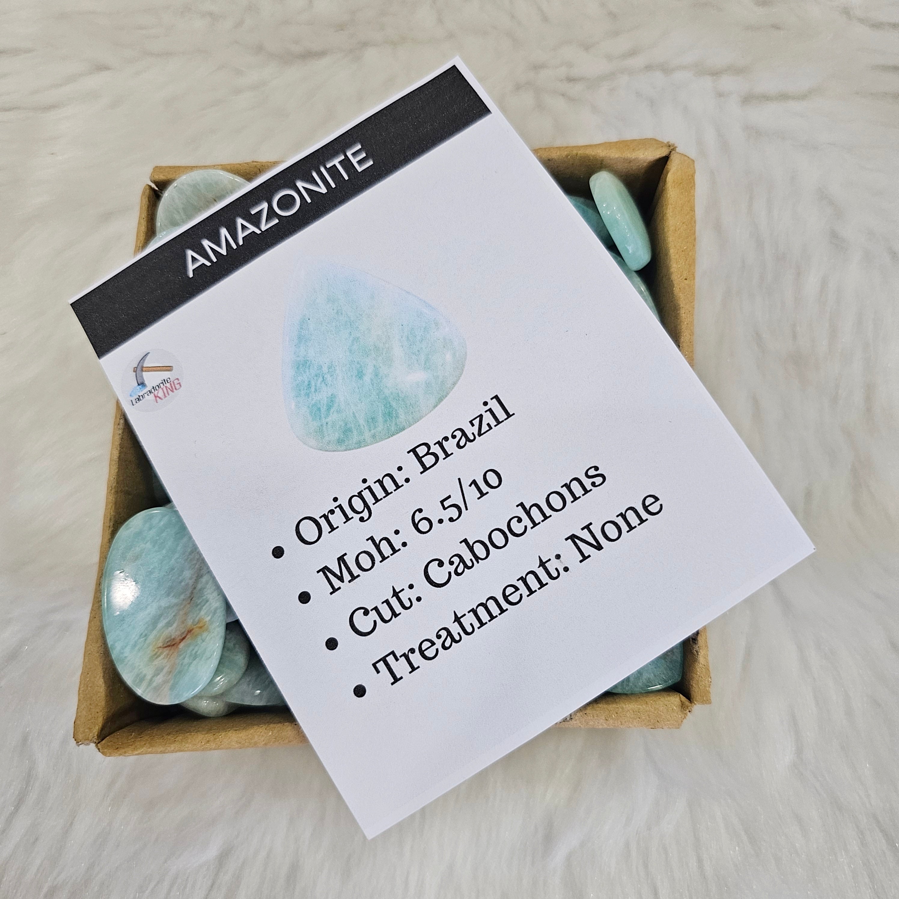 500g of Amazonite Cabochons | 120-140Pcs | 18mm to 50mm | - The LabradoriteKing