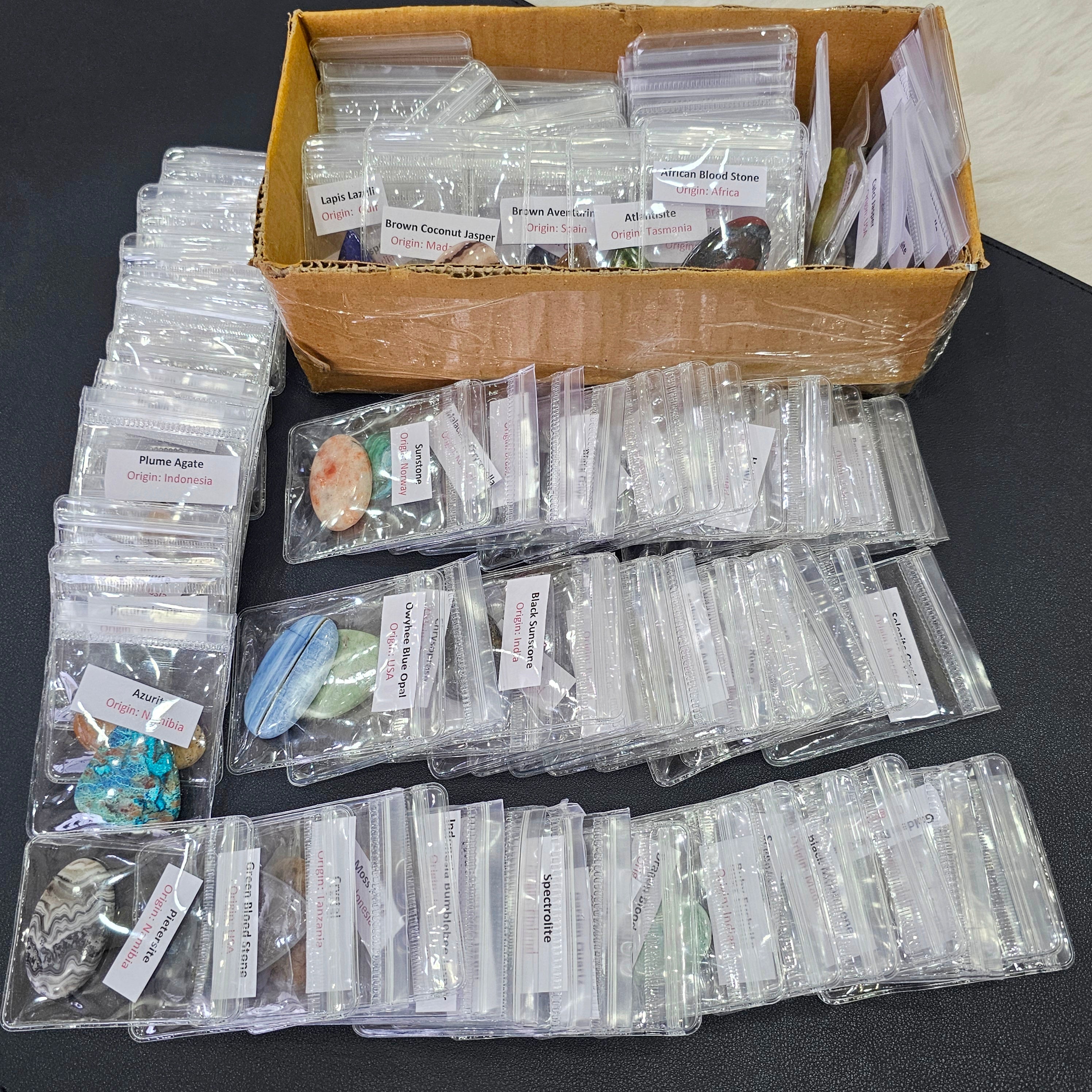 40% OFF | Ultimate 100 Pcs Cabochons box | 100 Unique Gemstones Labeled with origins - The LabradoriteKing