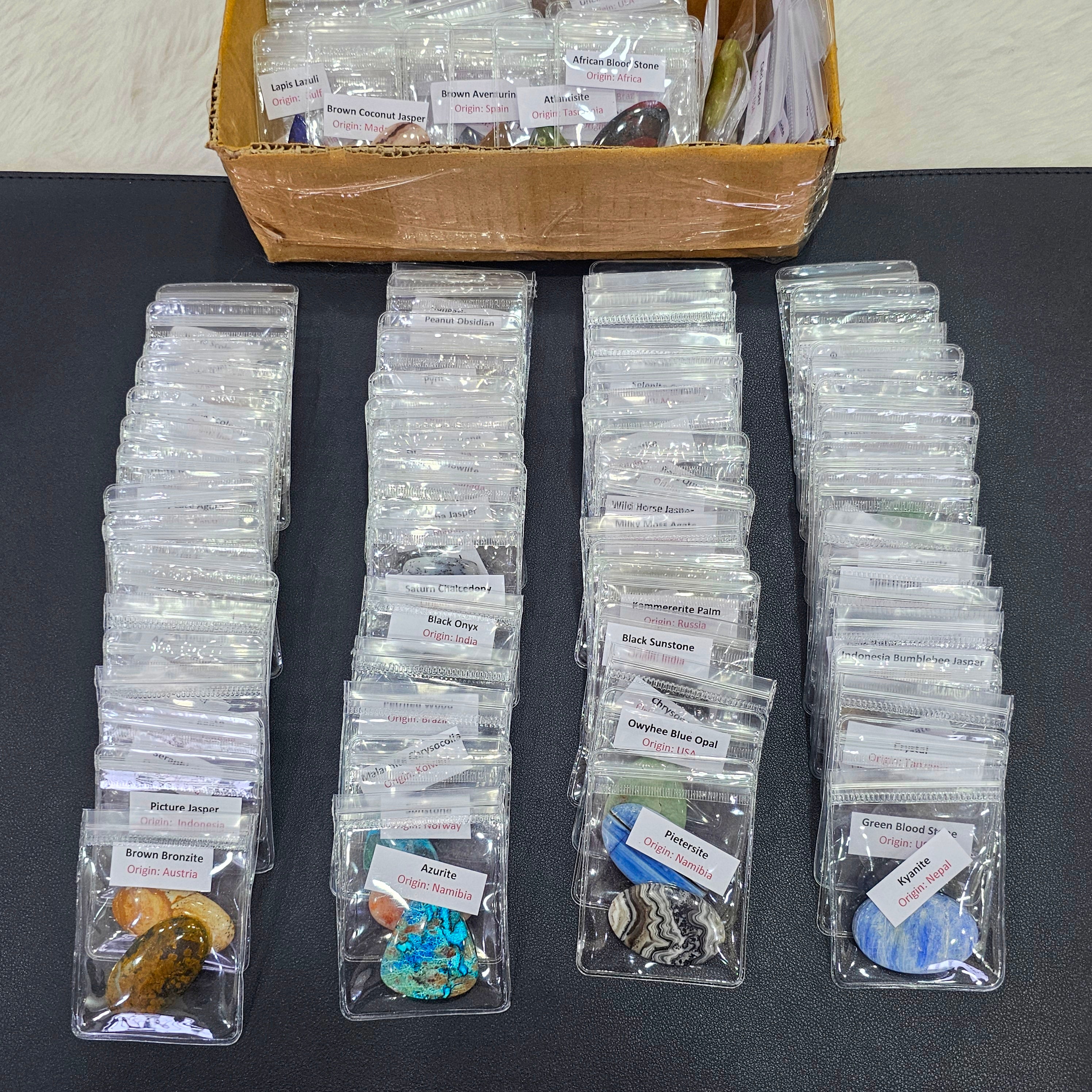 40% OFF | Ultimate 100 Pcs Cabochons box | 100 Unique Gemstones Labeled with origins - The LabradoriteKing