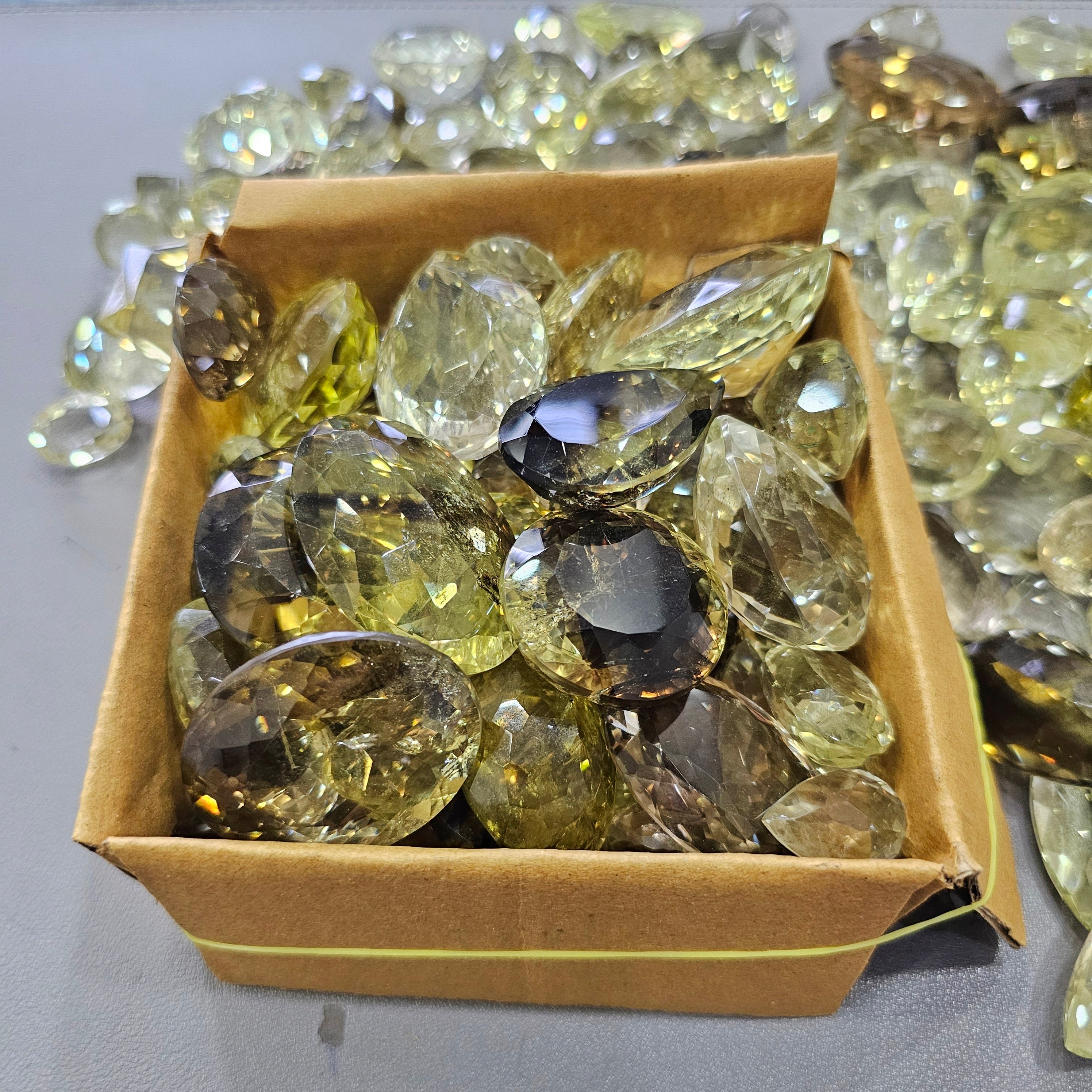 250 Grams/ 500 Grams of Phantom Quartz Faceted Stones from Brazil - The LabradoriteKing