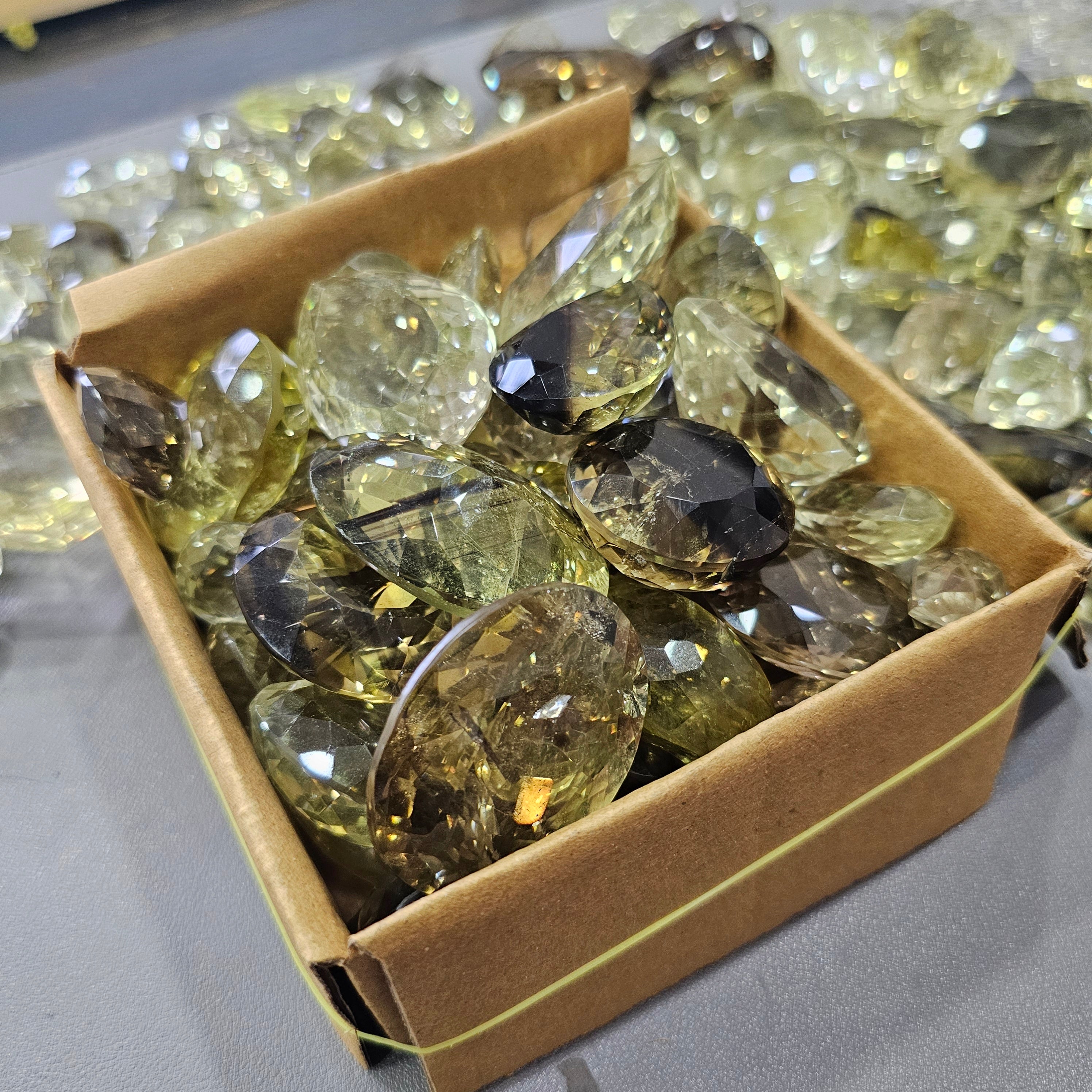 250 Grams/ 500 Grams of Phantom Quartz Faceted Stones from Brazil - The LabradoriteKing