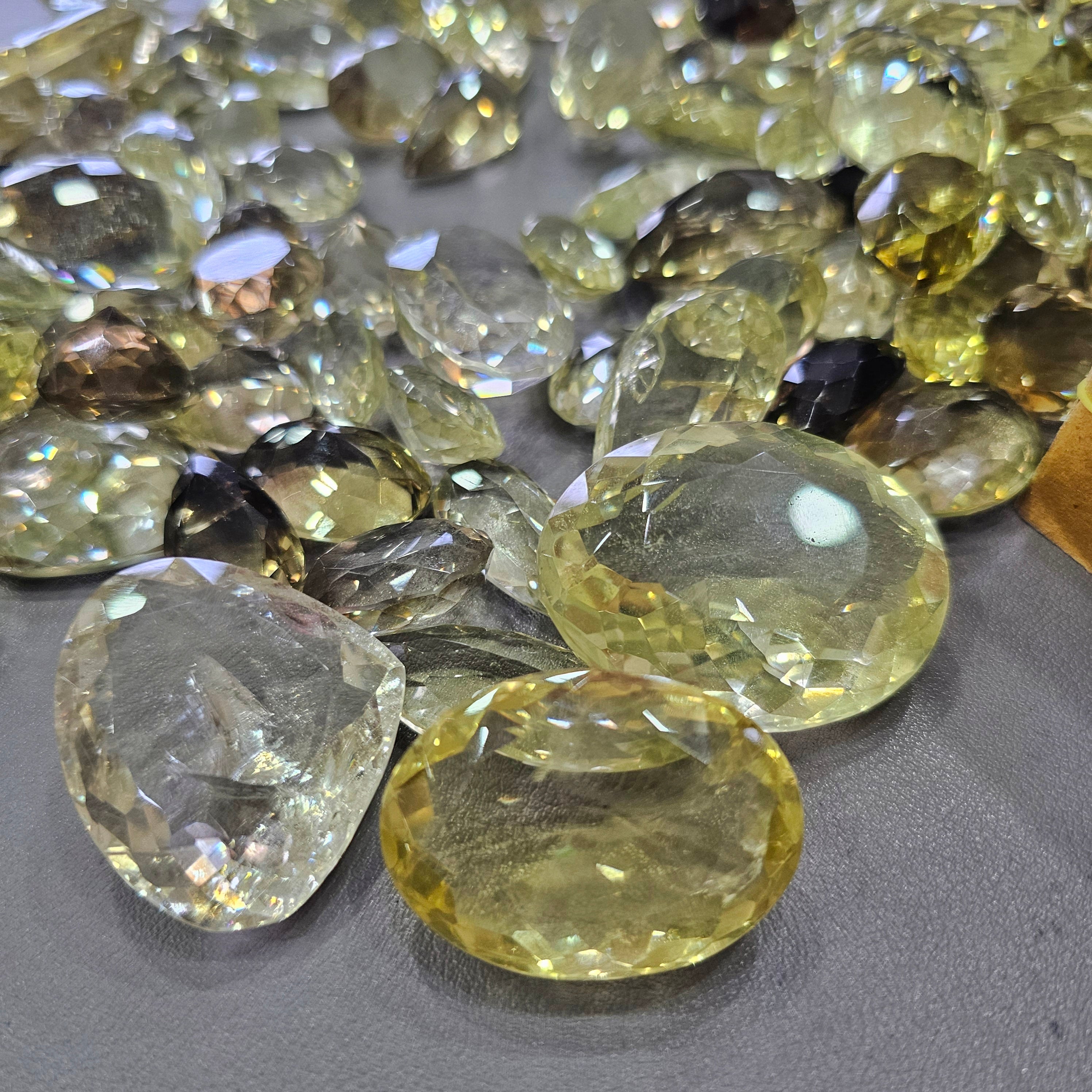 250 Grams/ 500 Grams of Phantom Quartz Faceted Stones from Brazil - The LabradoriteKing