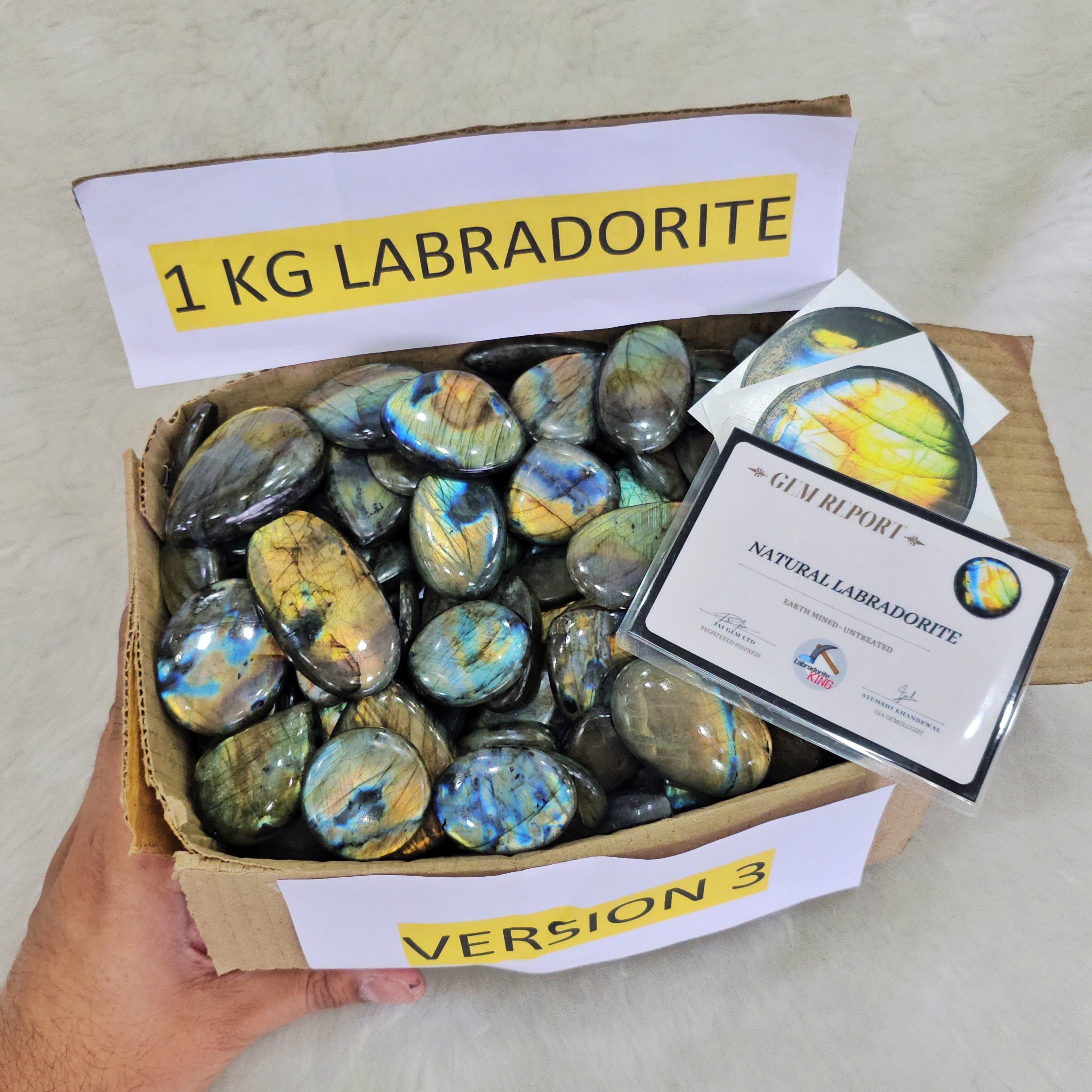 Wholesale🔥 Labradorite Cabochons V3.0 | Flashy High quality slabs 1-3"Inches | 80-100 pcs - The LabradoriteKing
