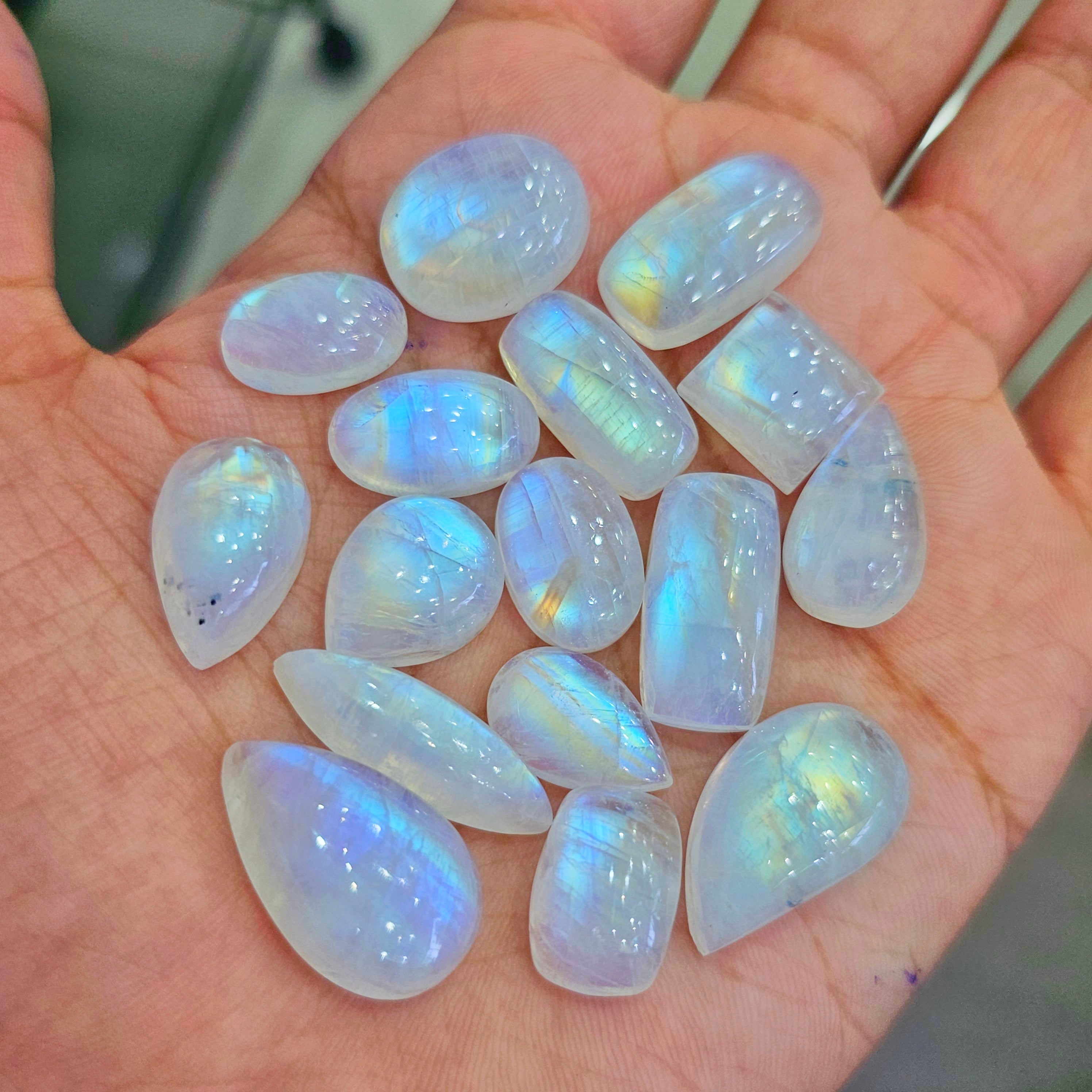 100 Grams of Rainbow Monstone | 10mm to 30mm sizss | 30 Pcs approx - The LabradoriteKing