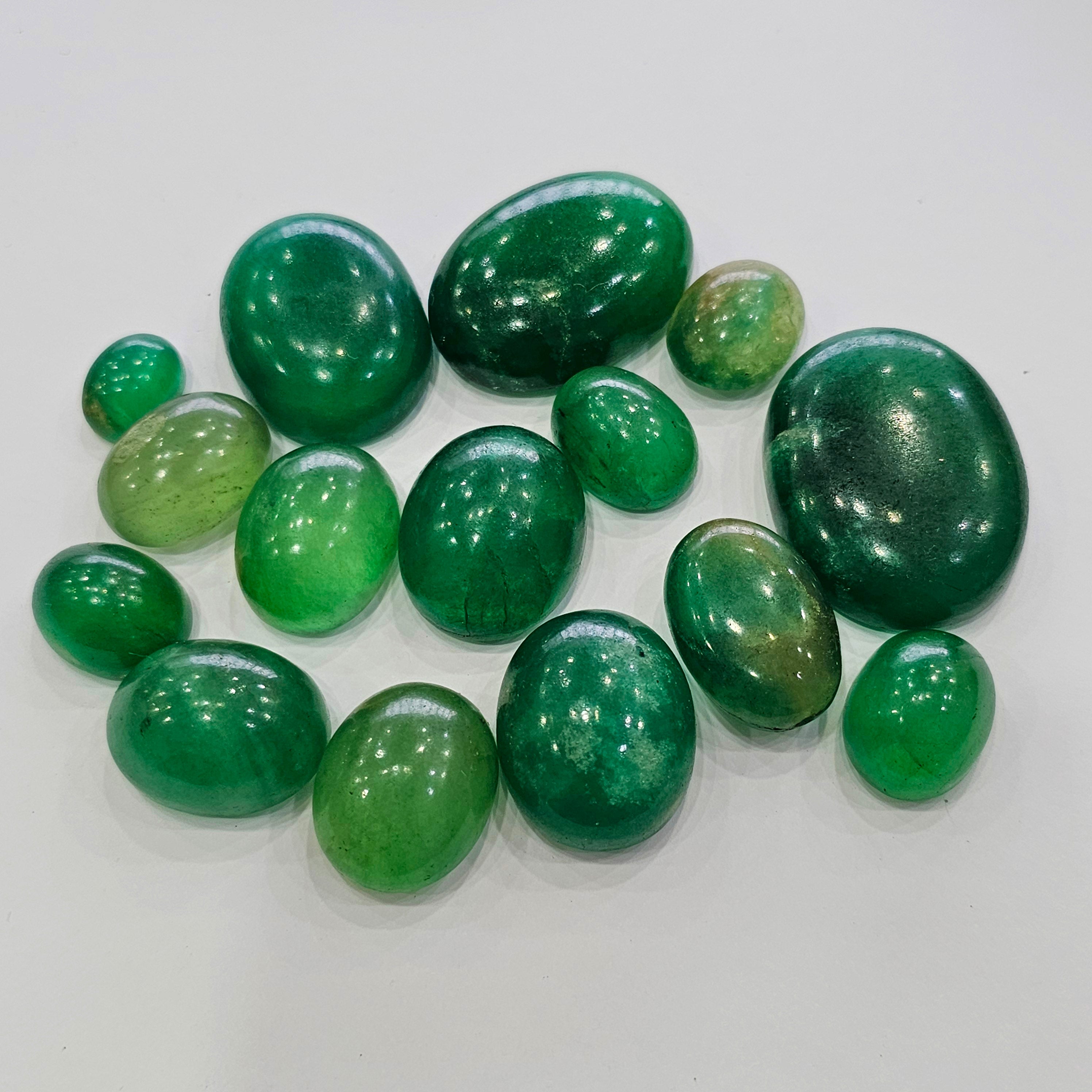 15 Natural Flourite Cabochons | Oval | Size: 14-37mm - The LabradoriteKing