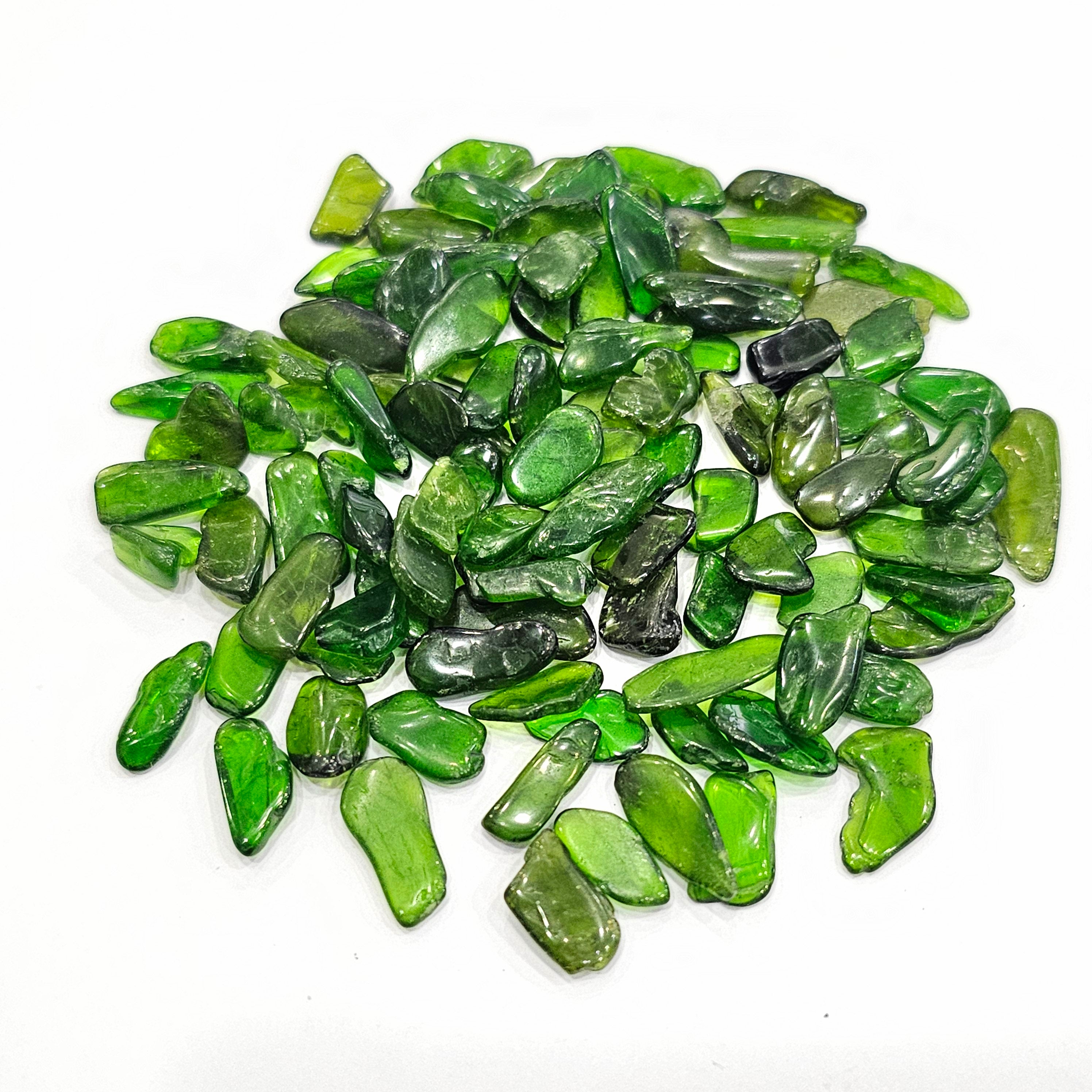 100cts Natural Chrome Diopside Slices | Size:5-20mm | 60-70Pcs - The LabradoriteKing