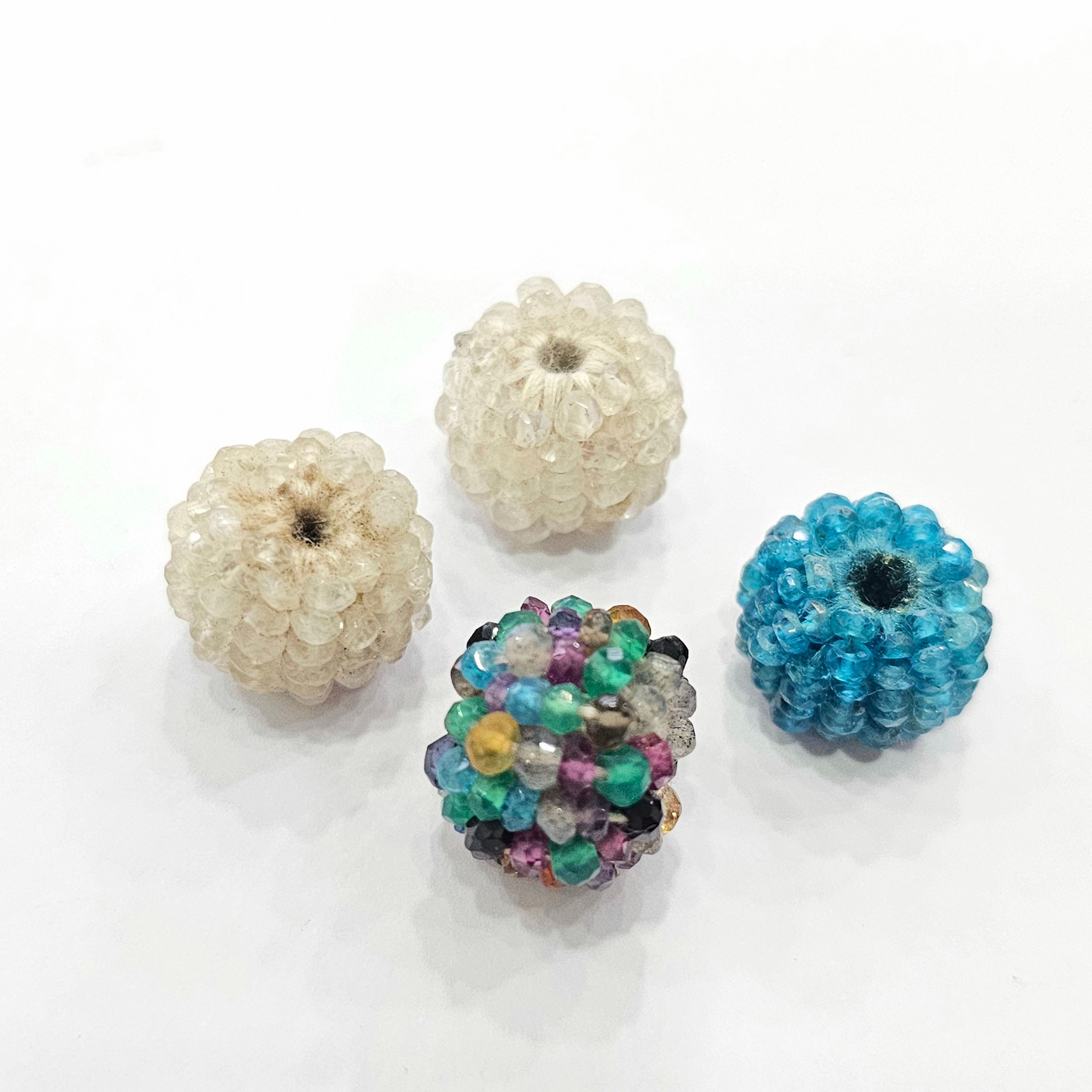 4Pcs Apatite, Moonstone & Mix Gemstone Thread Beads | Size:15mm - The LabradoriteKing