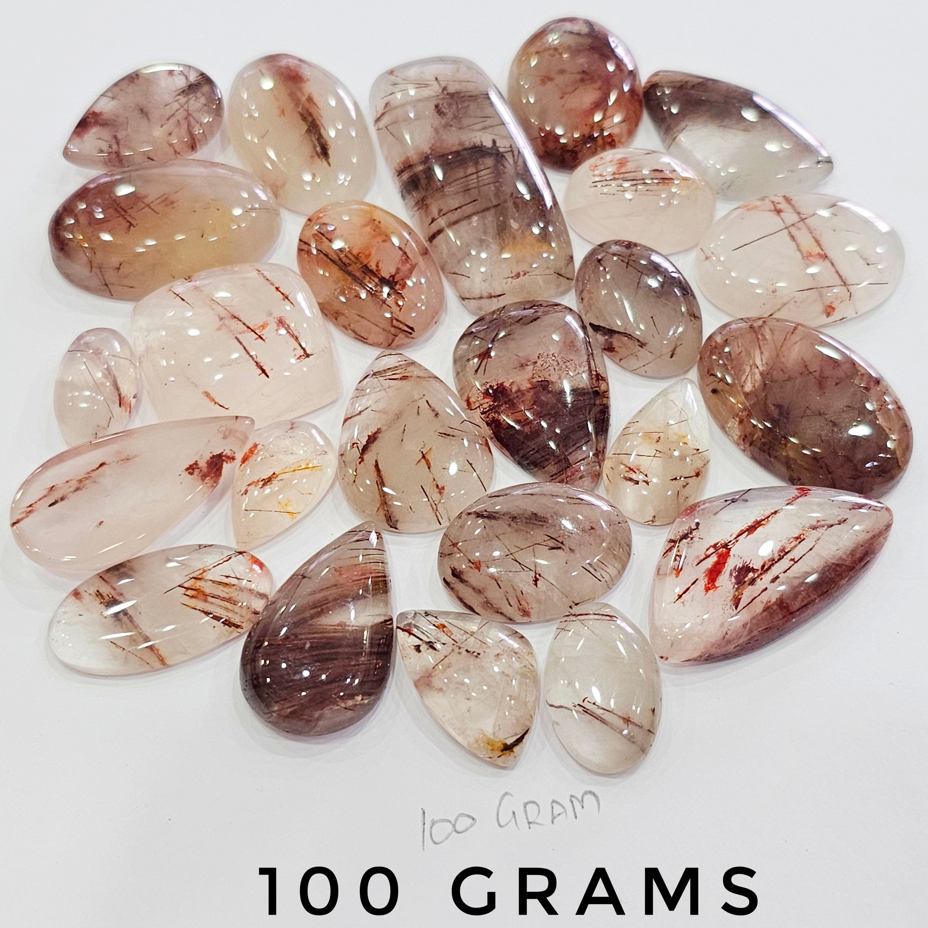 100Grams of Sagenitic Red Rutile from Brazil | sizes: 15-45mm | 15-25Pcs - The LabradoriteKing