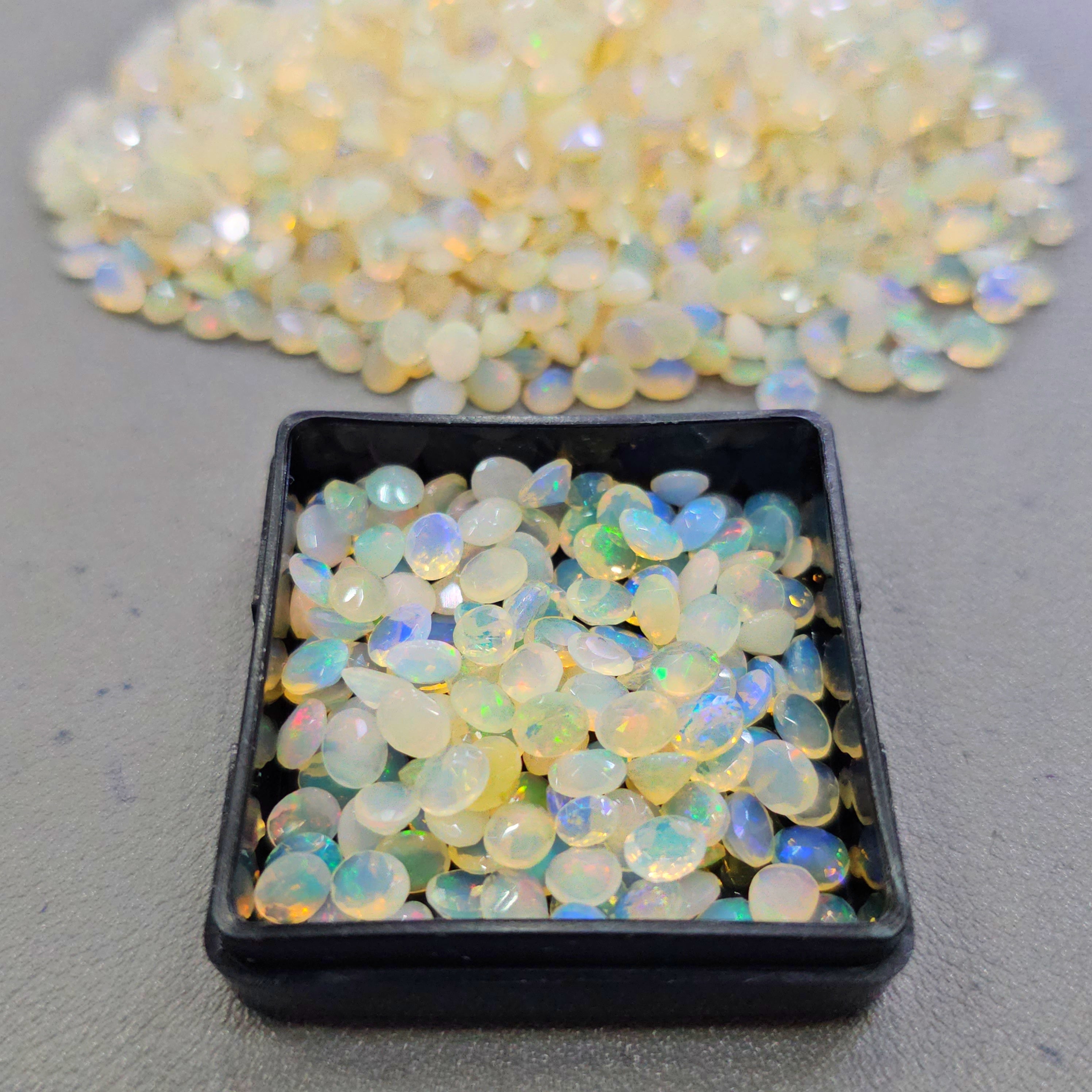 20Cts of Natural Opal Faceted | Oval |Sizes: 5x4mm | 90-100Pcs - The LabradoriteKing