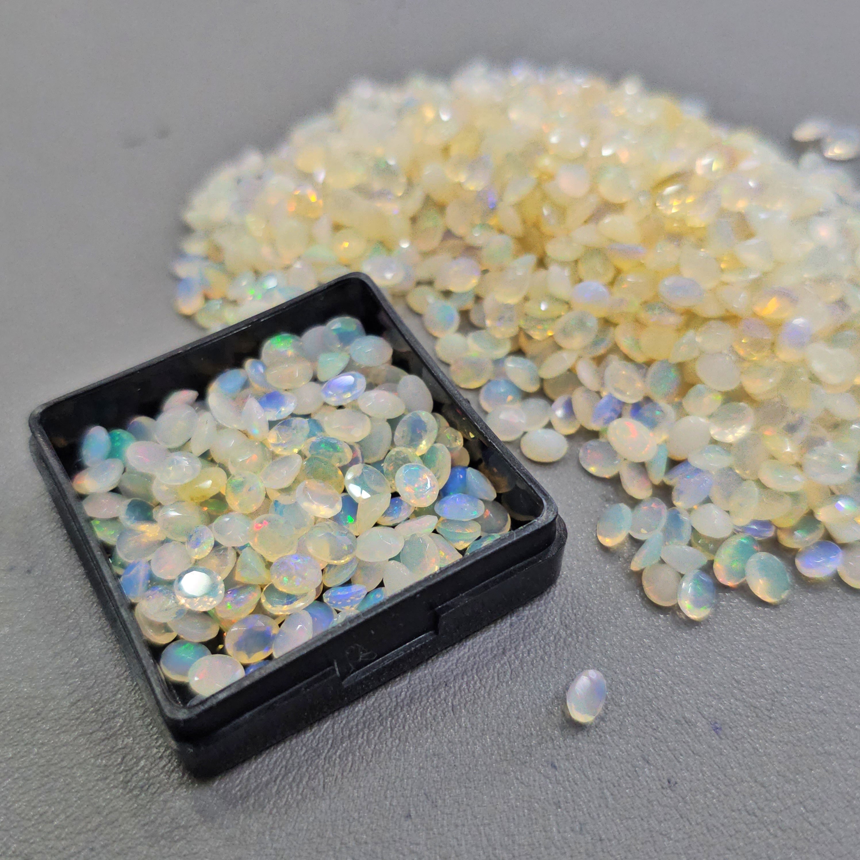 20Cts of Natural Opal Faceted | Oval |Sizes: 5x4mm | 90-100Pcs - The LabradoriteKing