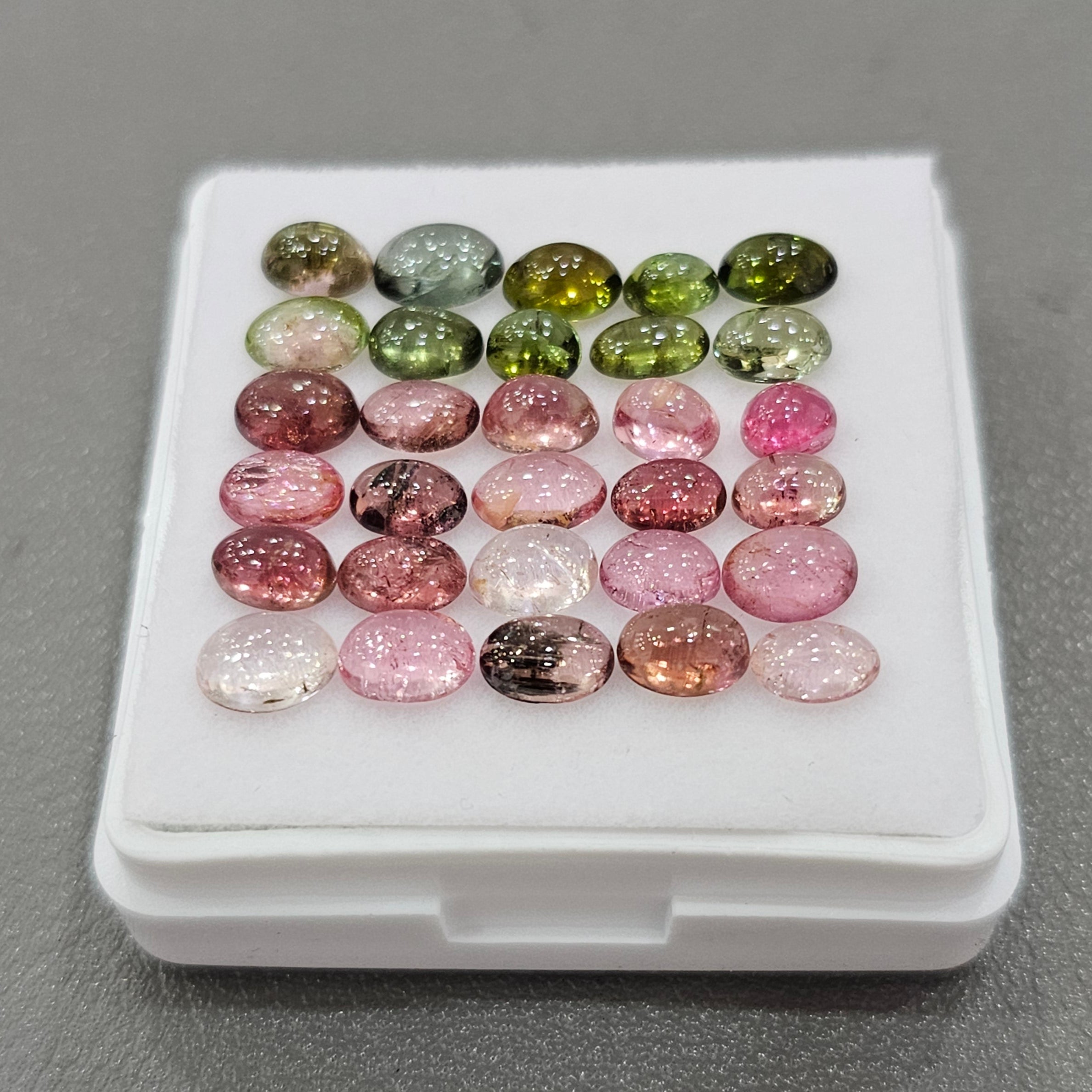 30 Pcs Natural Tourmaline Cabochon |Oval| Size: 7-5mm - The LabradoriteKing
