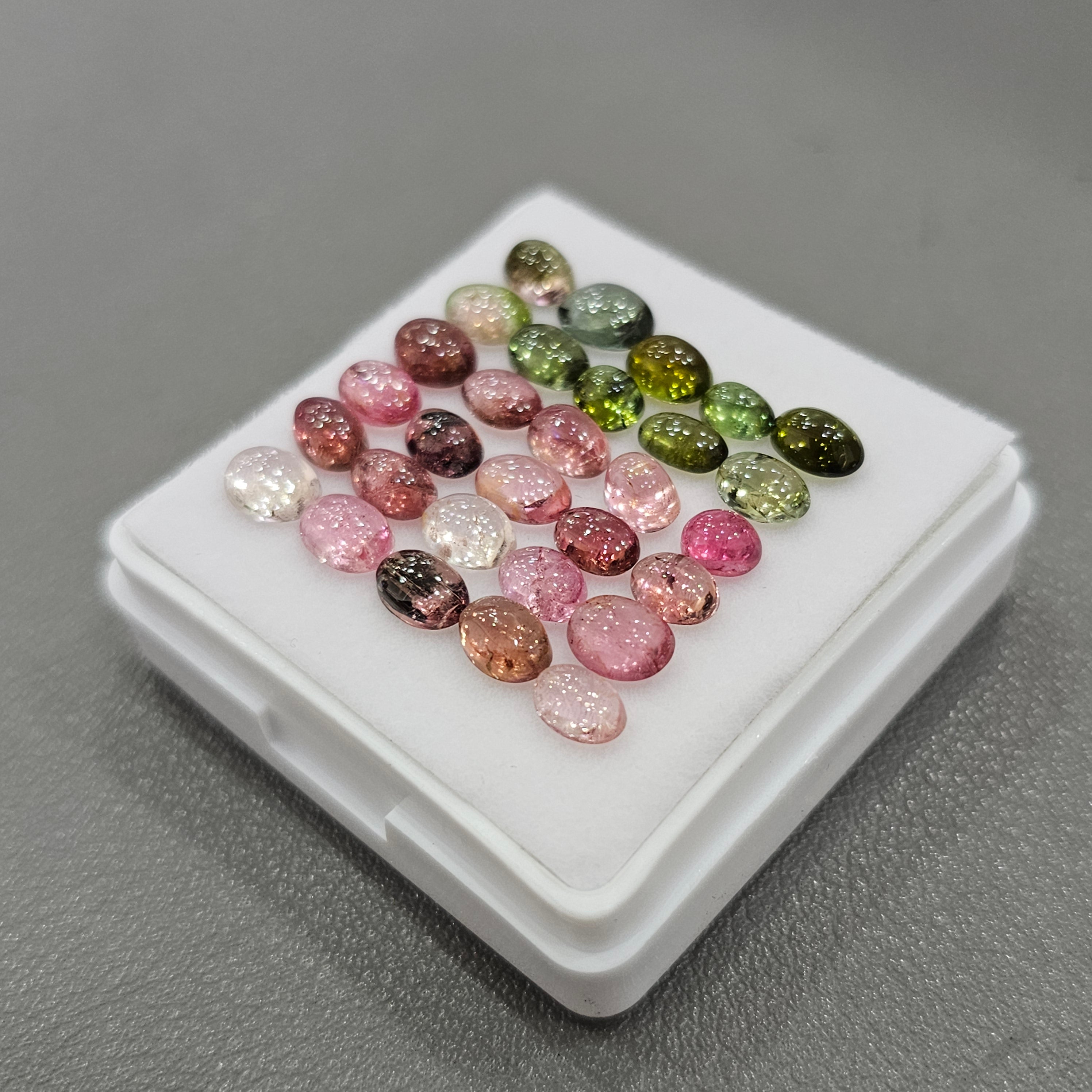 30 Pcs Natural Tourmaline Cabochon |Oval| Size: 7-5mm - The LabradoriteKing