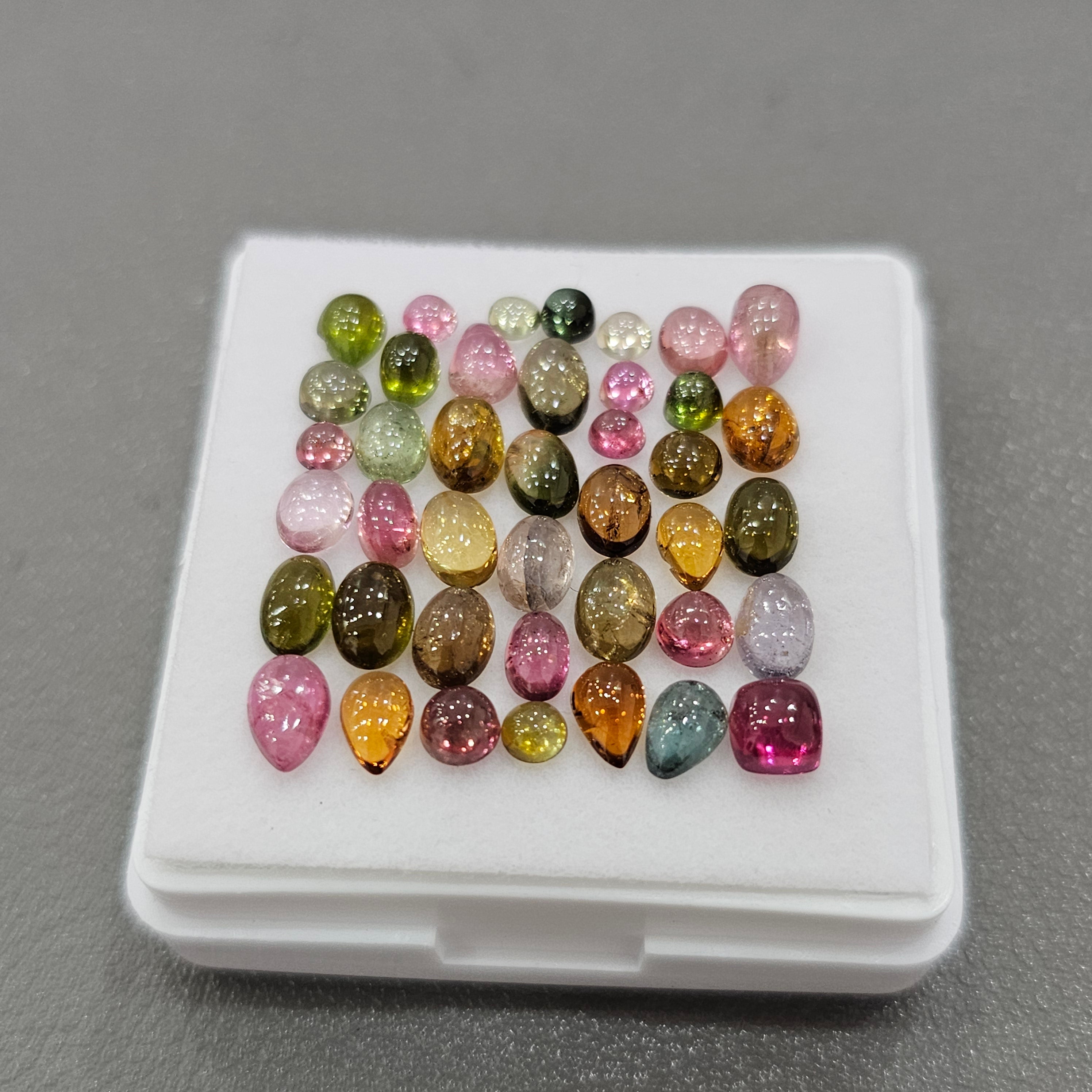 41 Pcs Natural Tourmaline Faceted |Mix| Size: 6-3mm - The LabradoriteKing