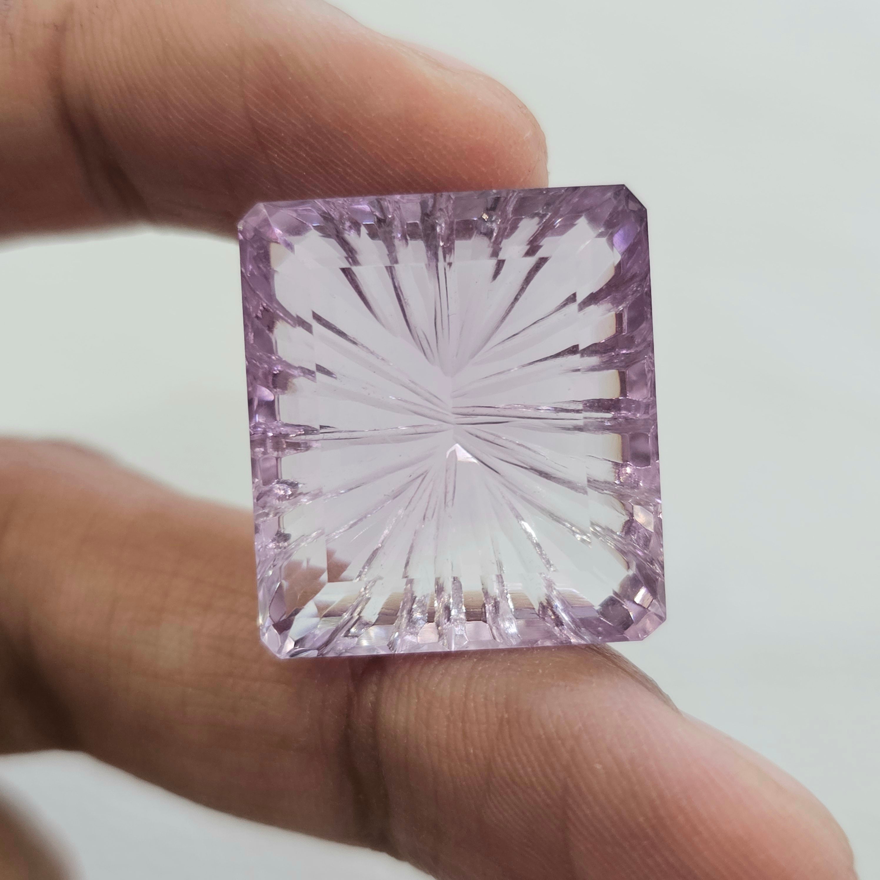 Natural Amethyst Carved | Rectangle | Size:24x22mm - The LabradoriteKing