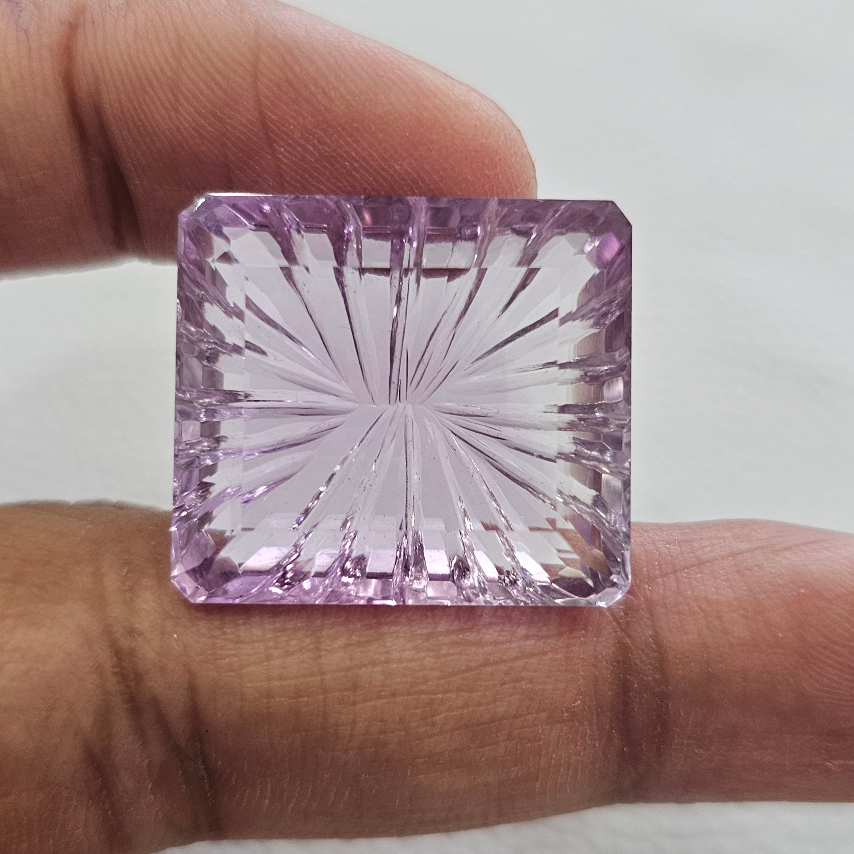 Natural Amethyst Carved | Rectangle | Size:24x22mm - The LabradoriteKing
