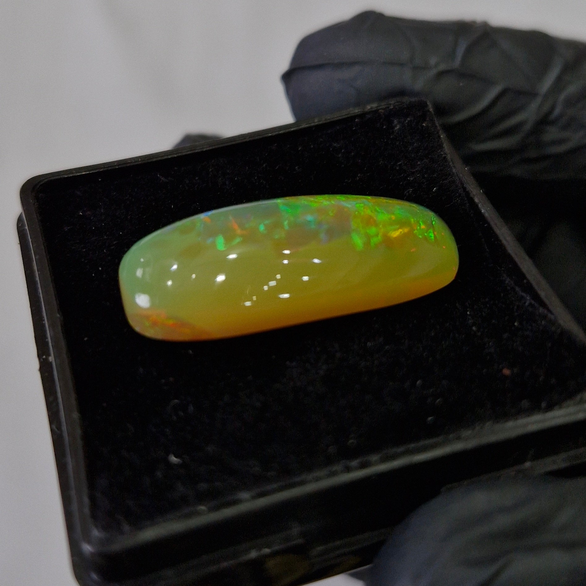 Natural Ethiopian Opal Cabochon | Rectangle | Size: 29x12mm - The LabradoriteKing