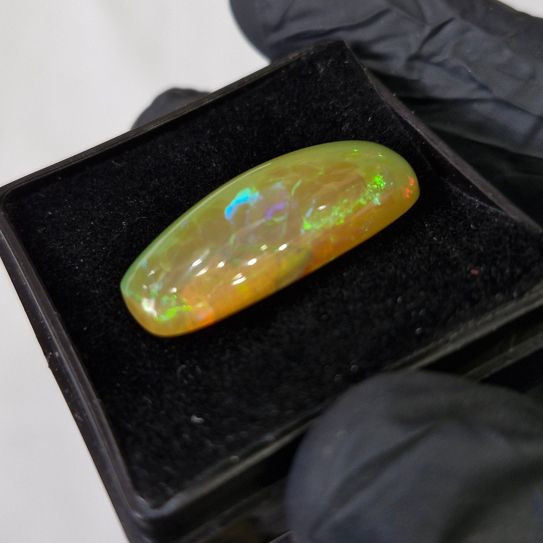 Natural Ethiopian Opal Cabochon | Rectangle | Size: 29x12mm - The LabradoriteKing