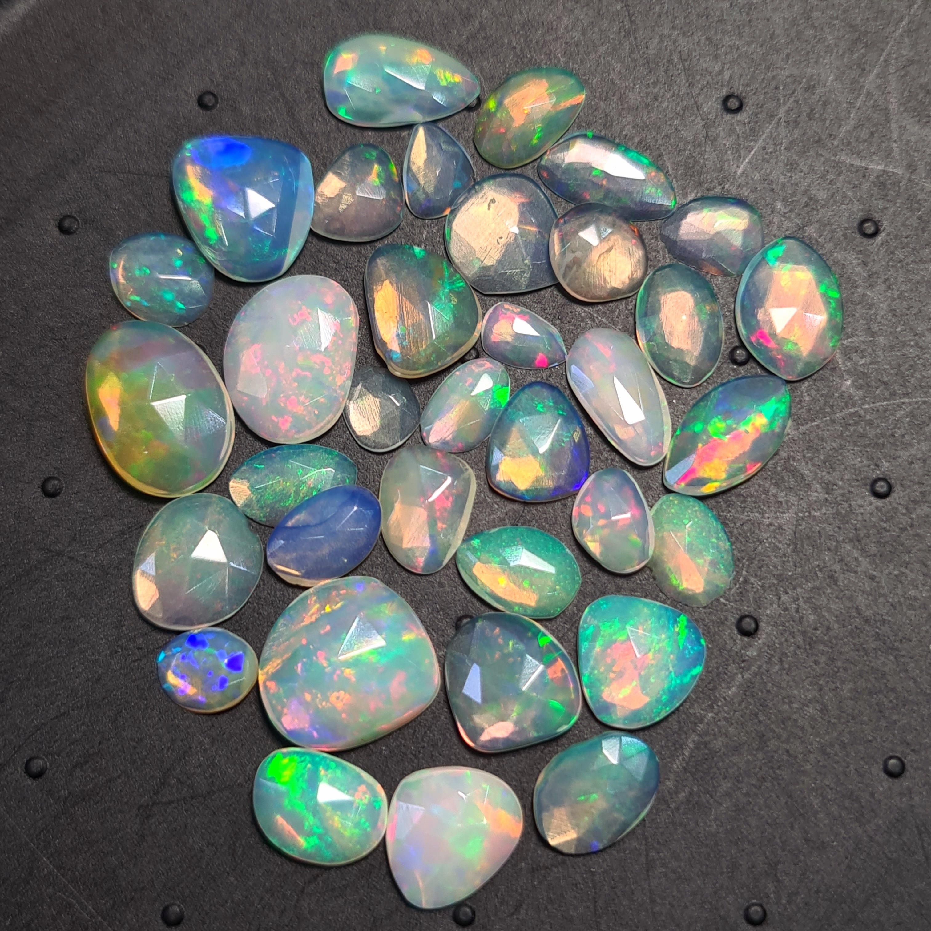 35 pcs Natural Ethiopian Opal Rose Cuts | Fancy Shape | Size:6-12mm - The LabradoriteKing