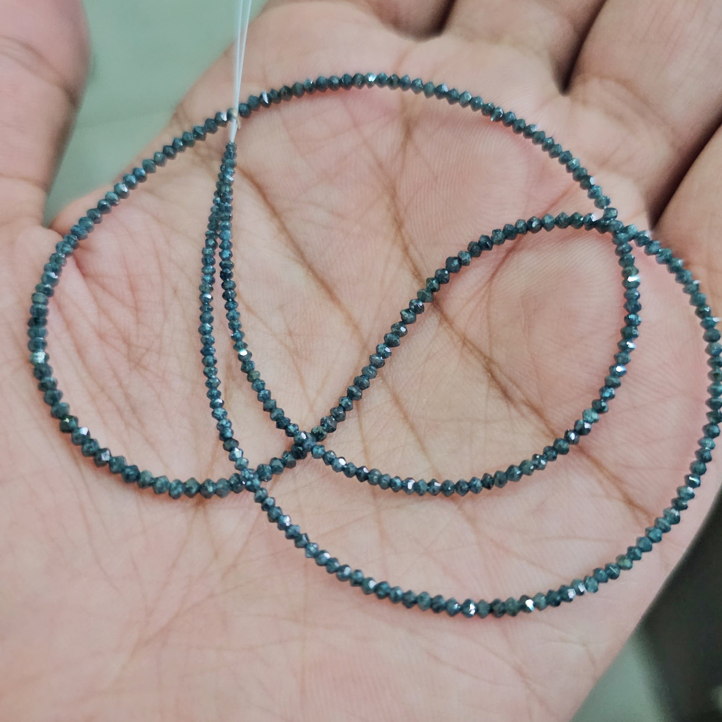 Blue Diamond Beads 14" Inches String - The LabradoriteKing