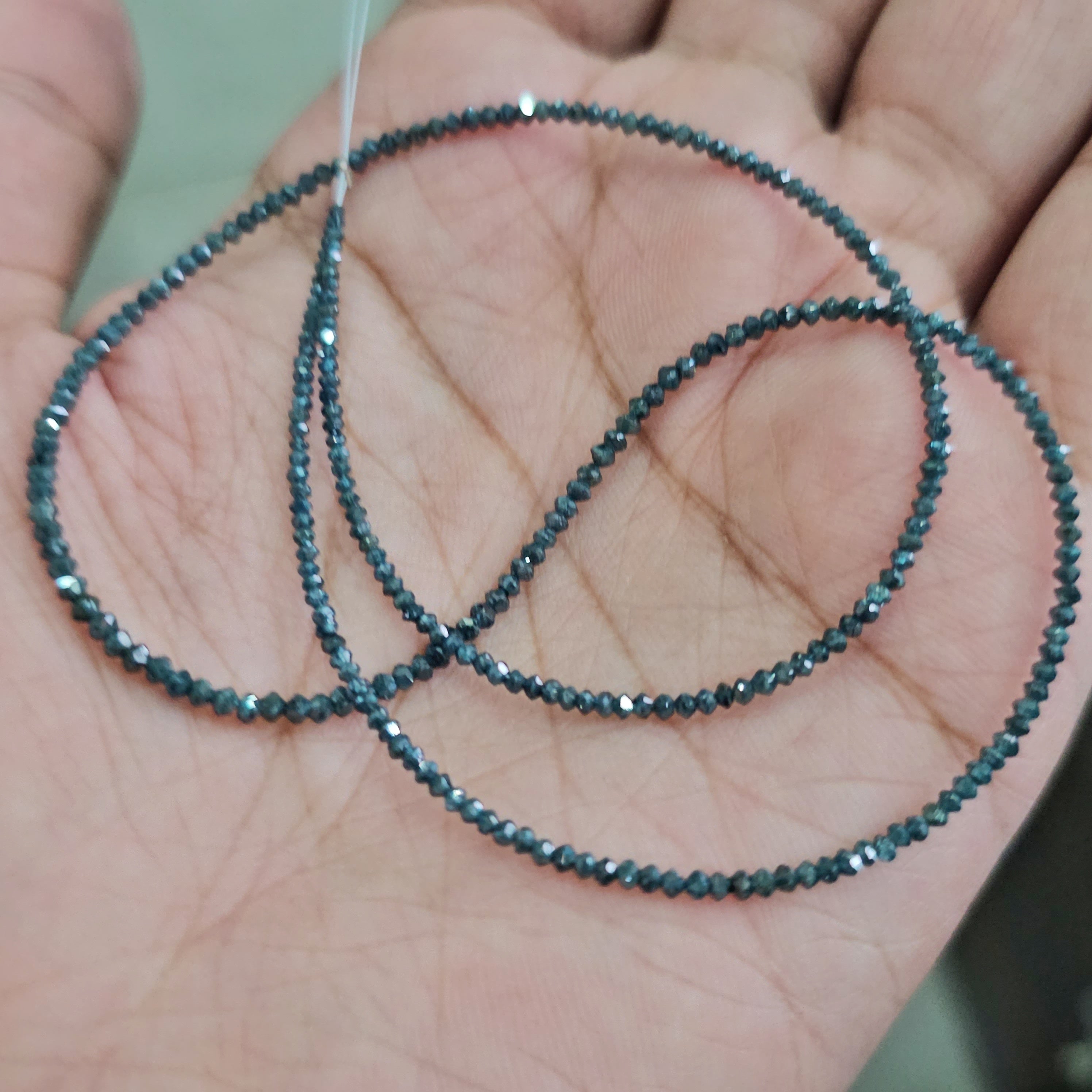 Blue Diamond Beads 14" Inches String - The LabradoriteKing