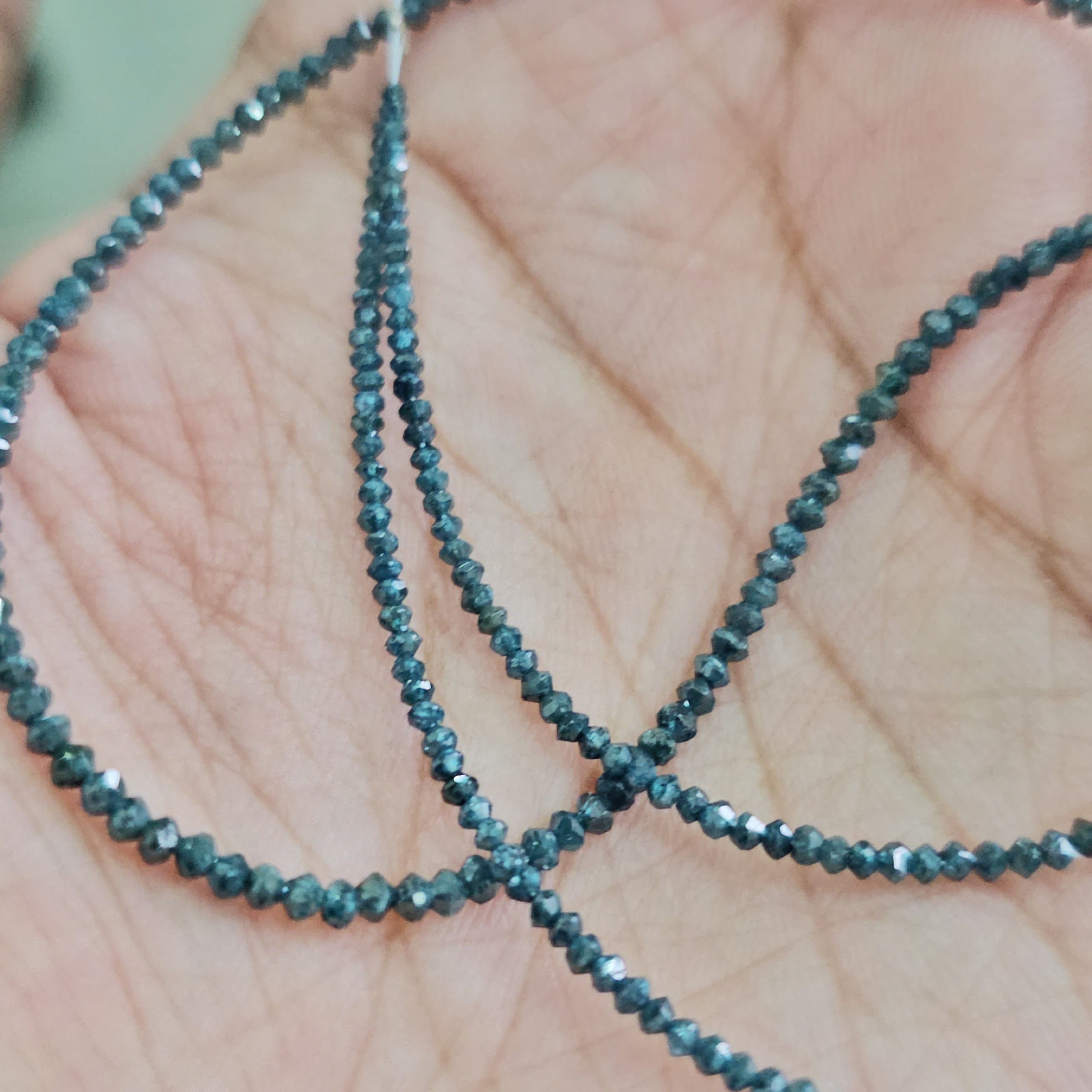 Blue Diamond Beads 14" Inches String - The LabradoriteKing
