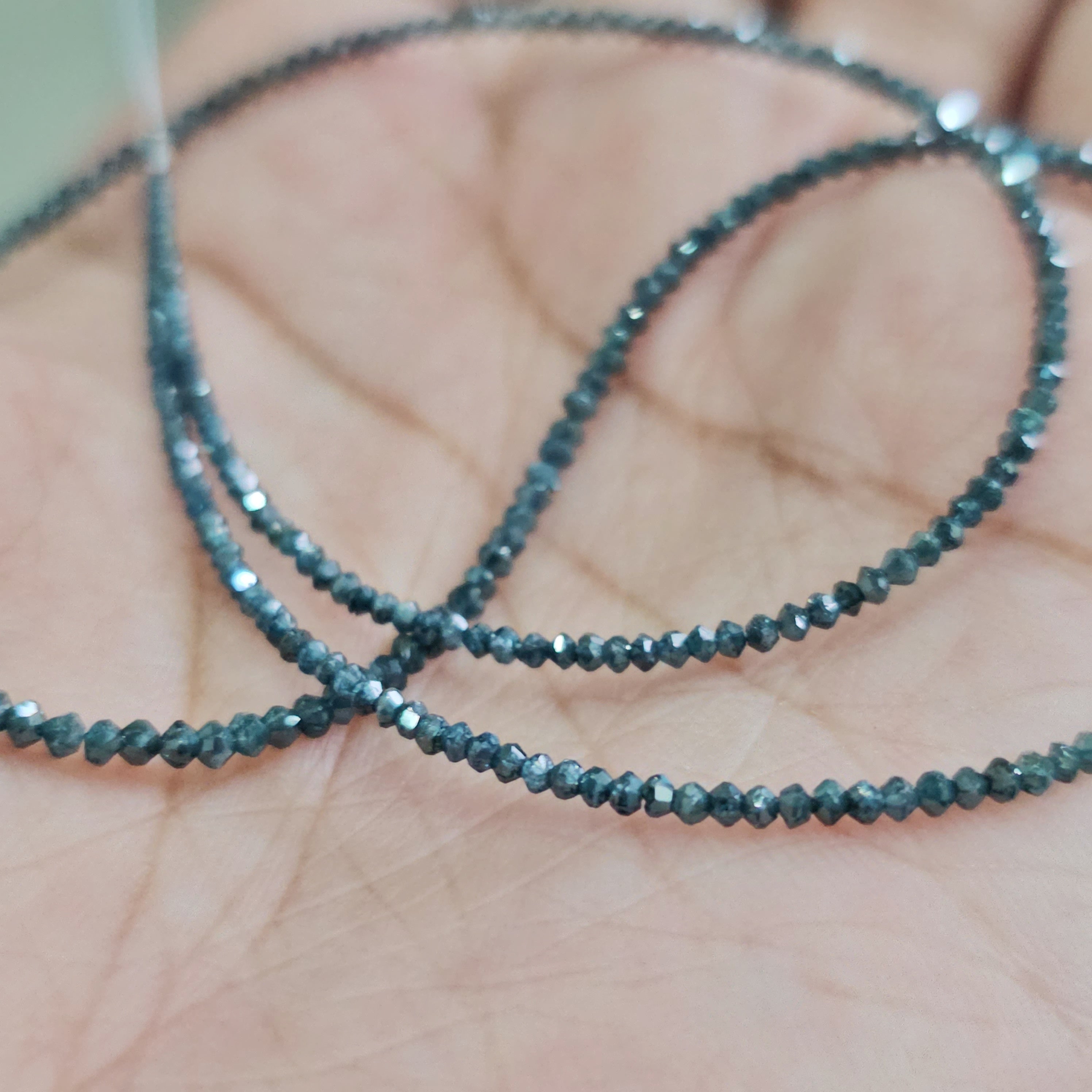 Blue Diamond Beads 14" Inches String - The LabradoriteKing