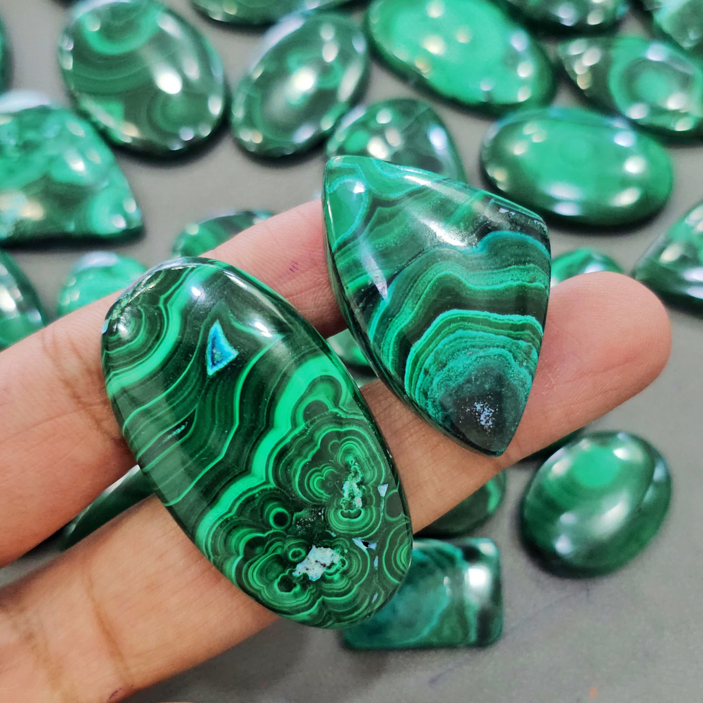 500 Grams Natural Malachite Gemstones | 20–55mm | 30–40 Pcs - The LabradoriteKing