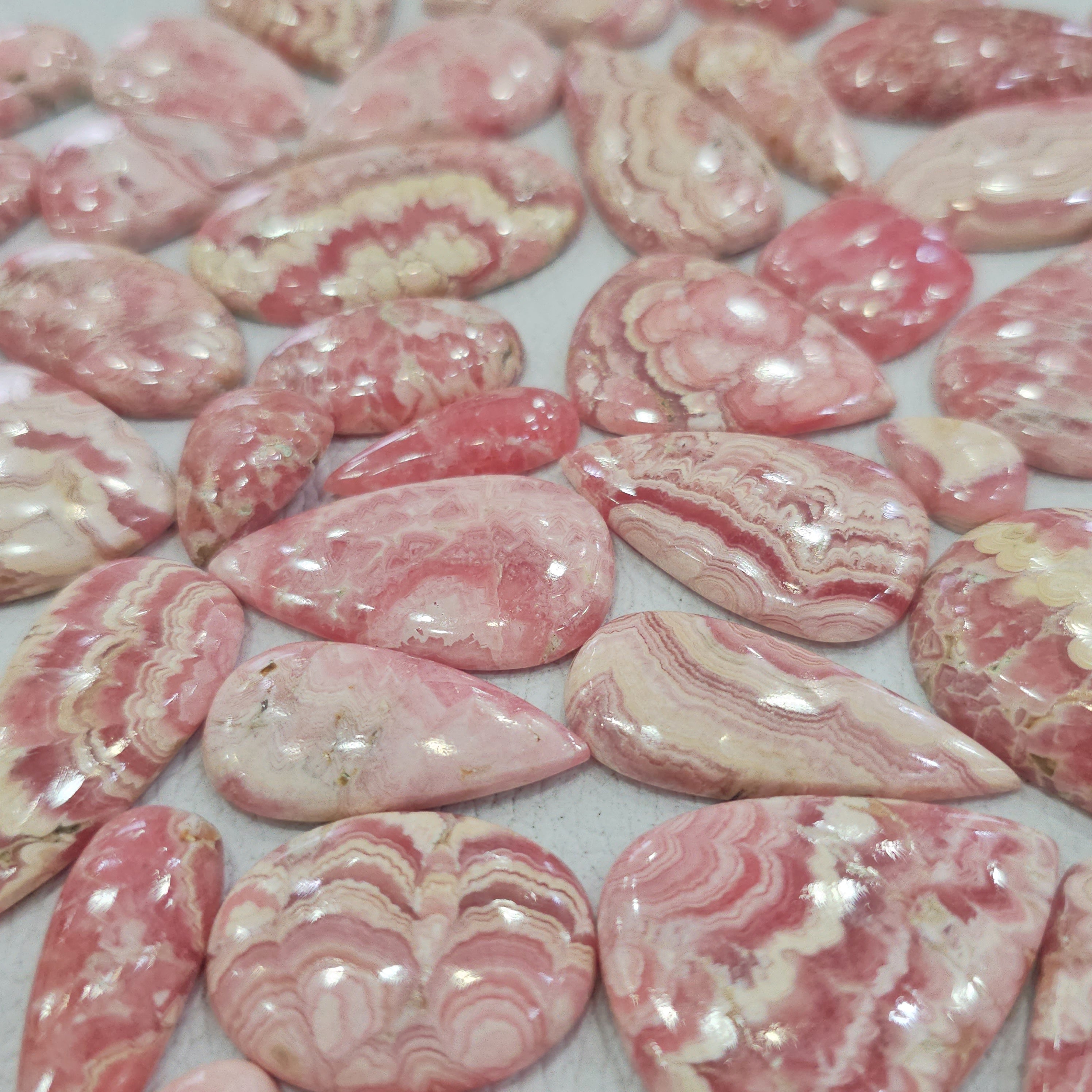 100 Grams Natural Rhodochrosite Gemstones | 15–45mm | 15–20 Pcs | Top Quality - The LabradoriteKing