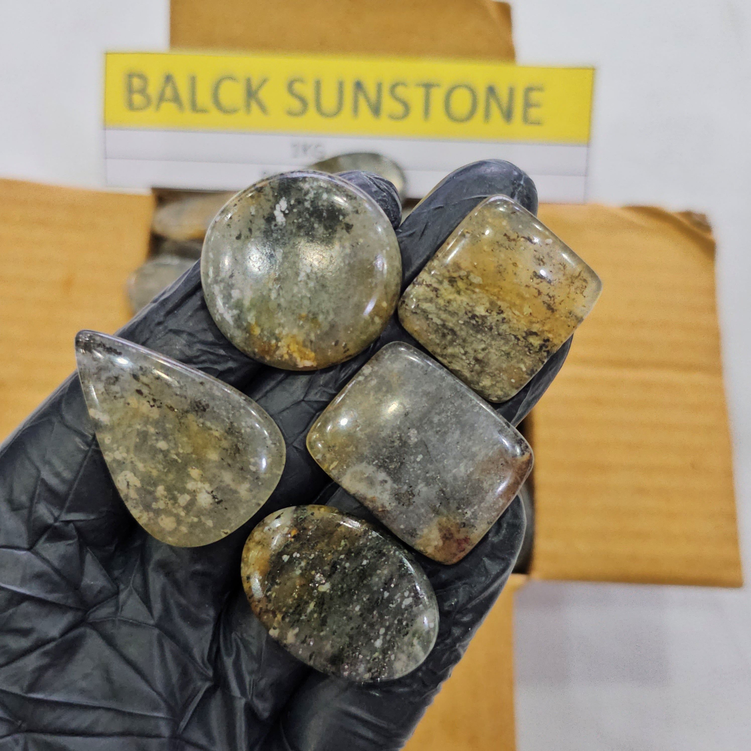 1KG Natural Black Sunstone Gemstones | 15–45mm | 80–90 Pcs - The LabradoriteKing