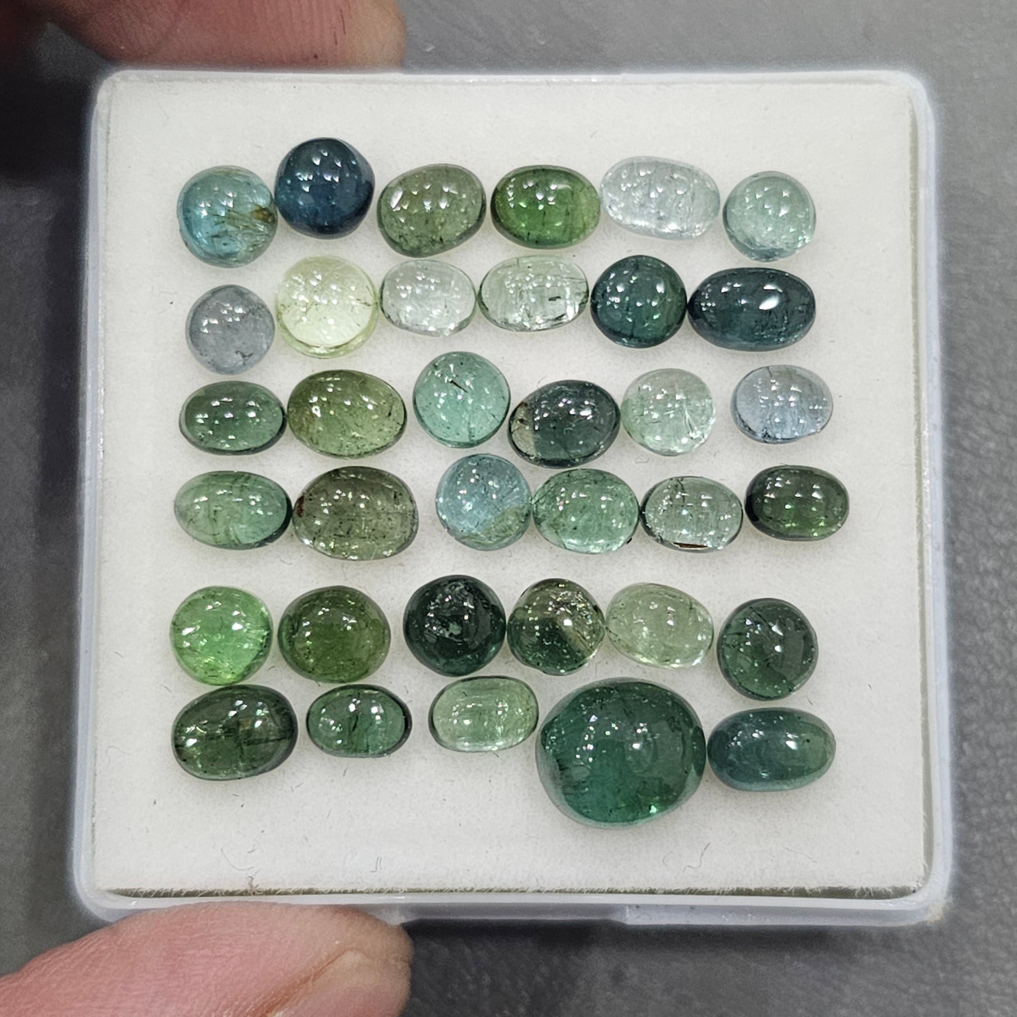35 Pcs Natural Multi Tourmaline Cabochon | Mix | Size: 4-8mm - The LabradoriteKing