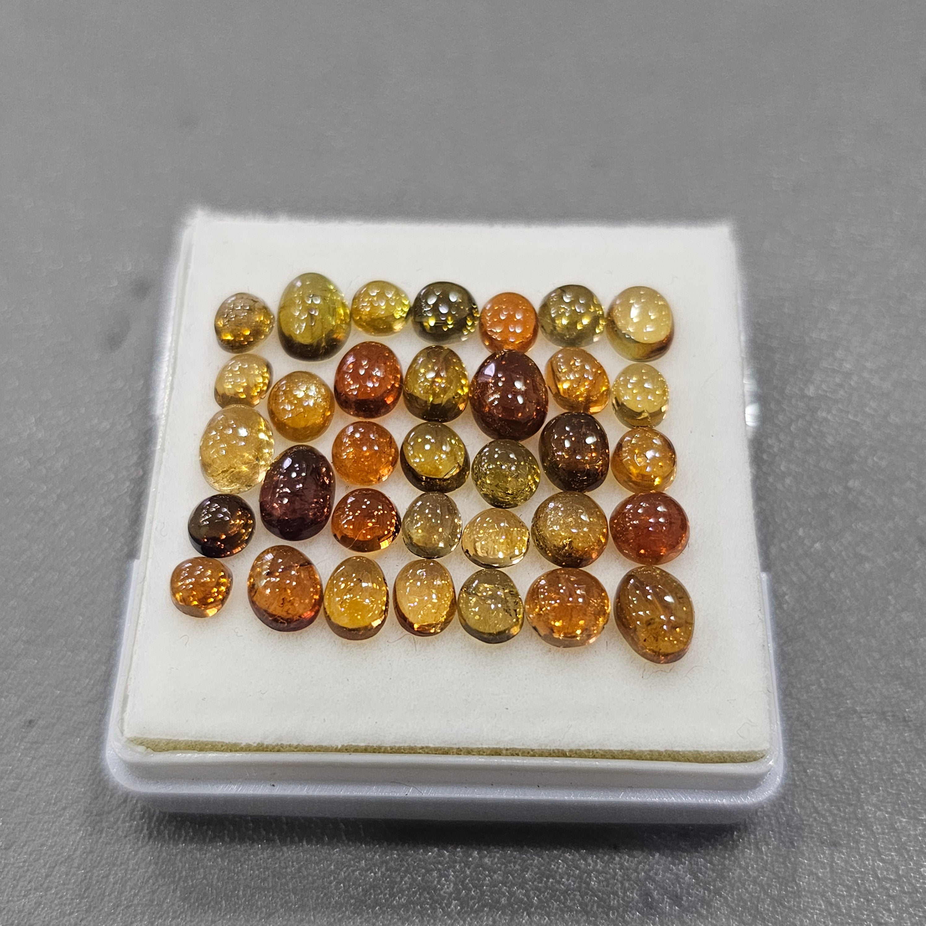 35 Pcs Natural Multi Tourmaline Cabochon | Mix | Size: 4-7mm - The LabradoriteKing