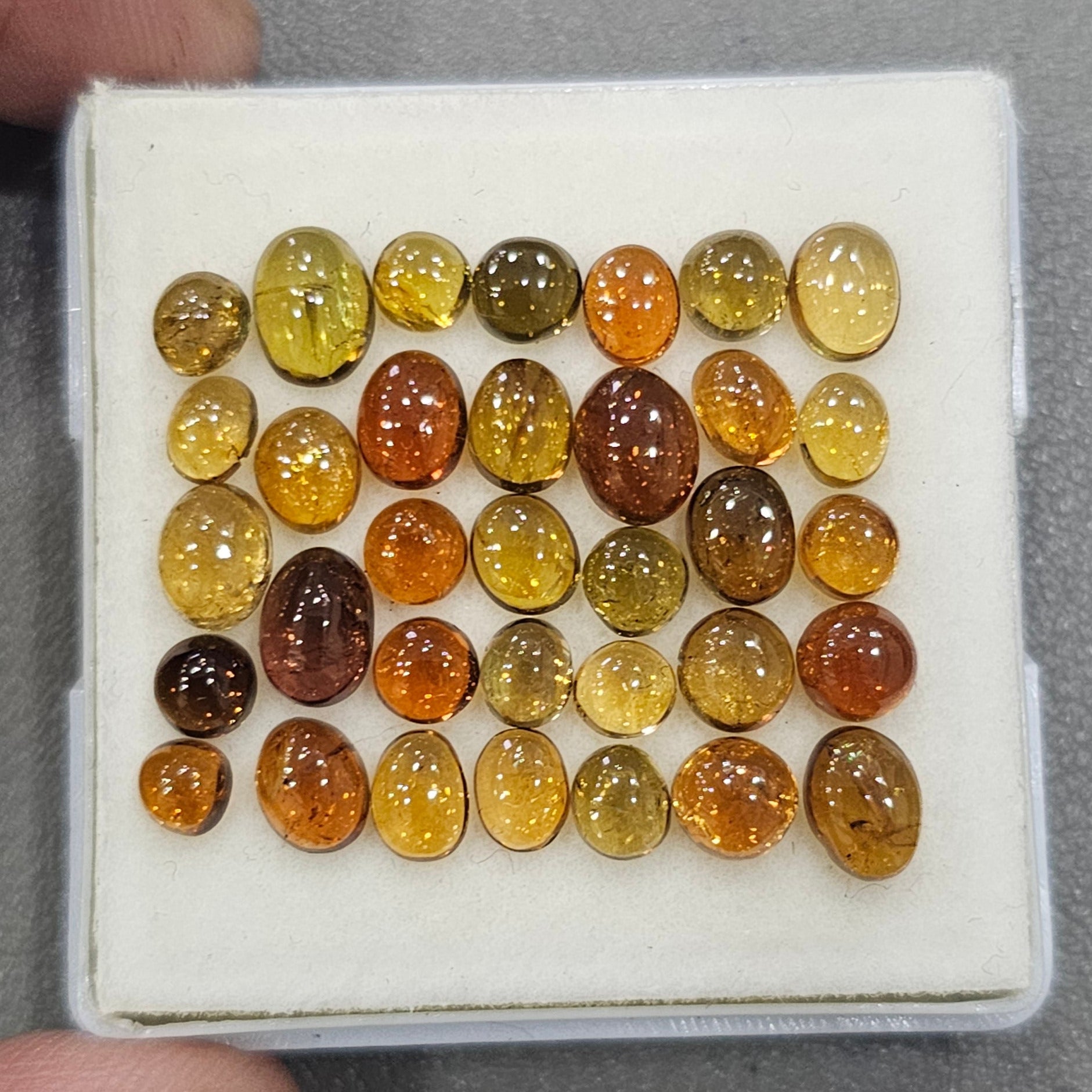 35 Pcs Natural Multi Tourmaline Cabochon | Mix | Size: 4-7mm - The LabradoriteKing