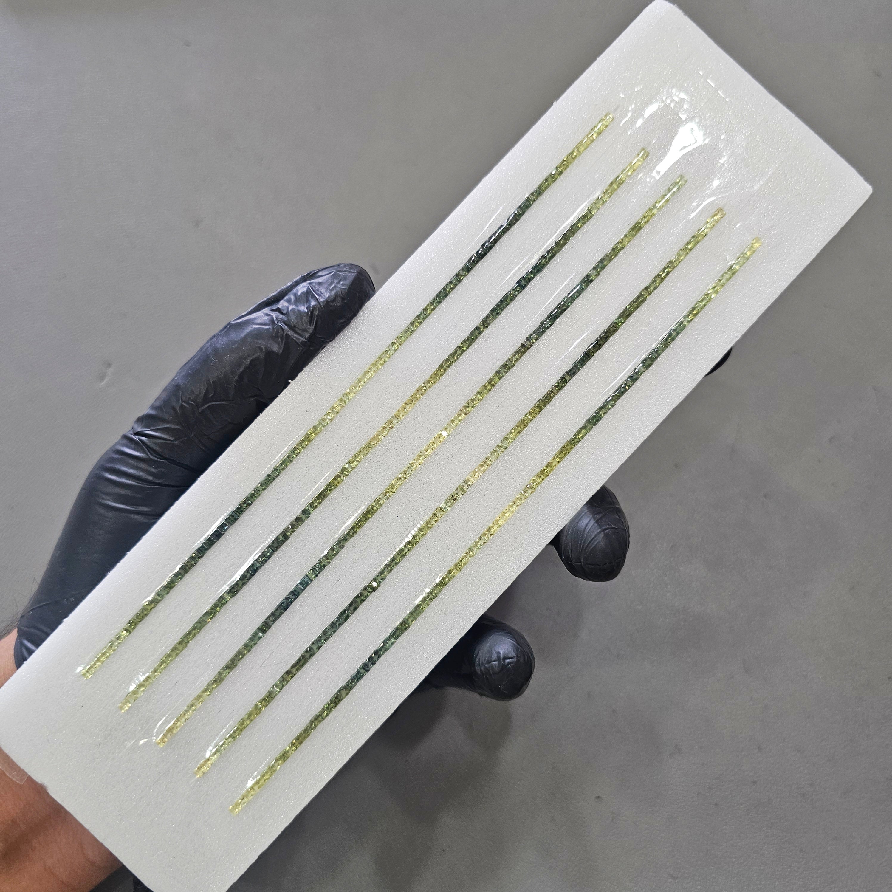 Natural Green Sapphire Shades Line | 7'' Inches Line | 2mm | 4.60cts - The LabradoriteKing