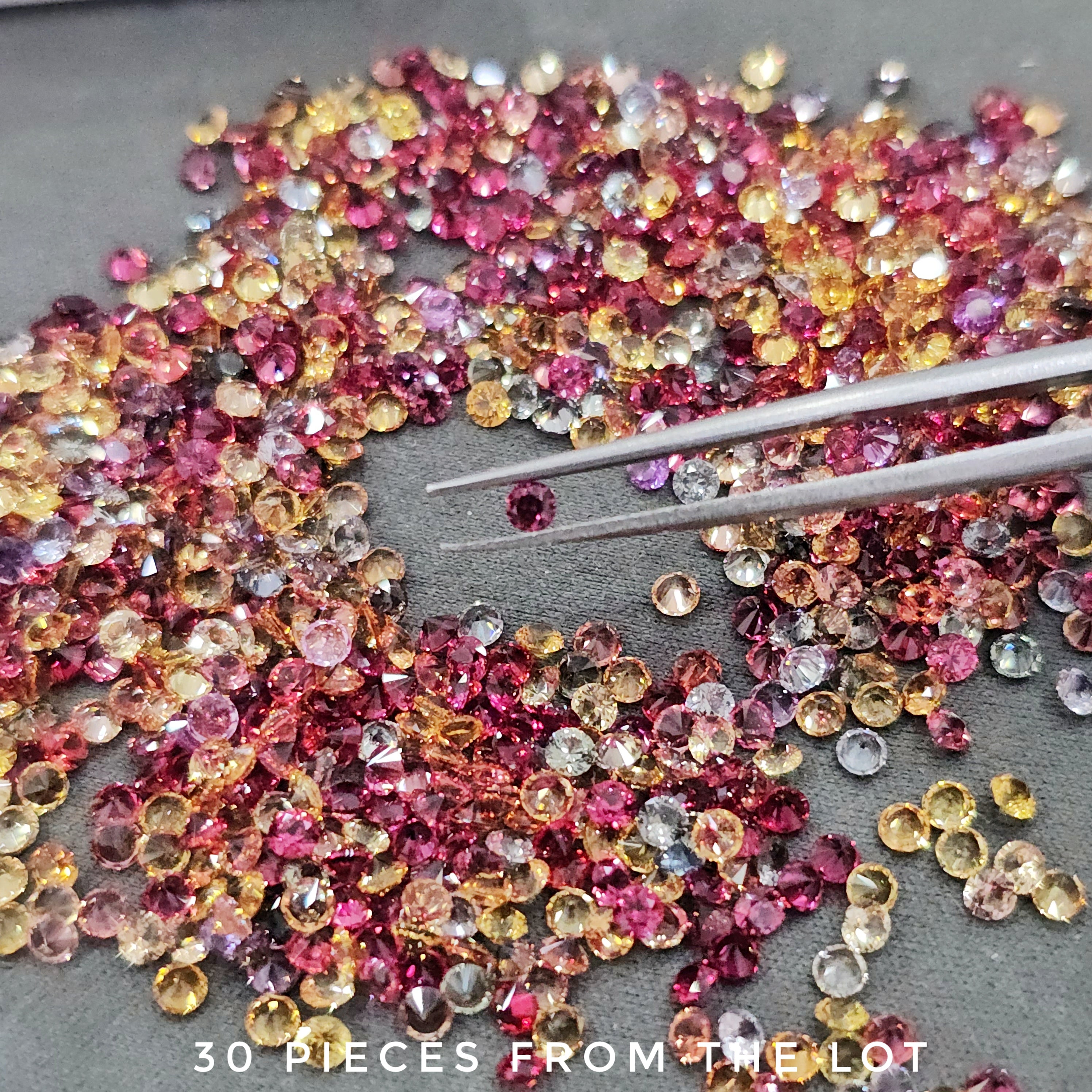 30 Pcs Sapphires Multi | Ideal Cut 2.25mm - The LabradoriteKing