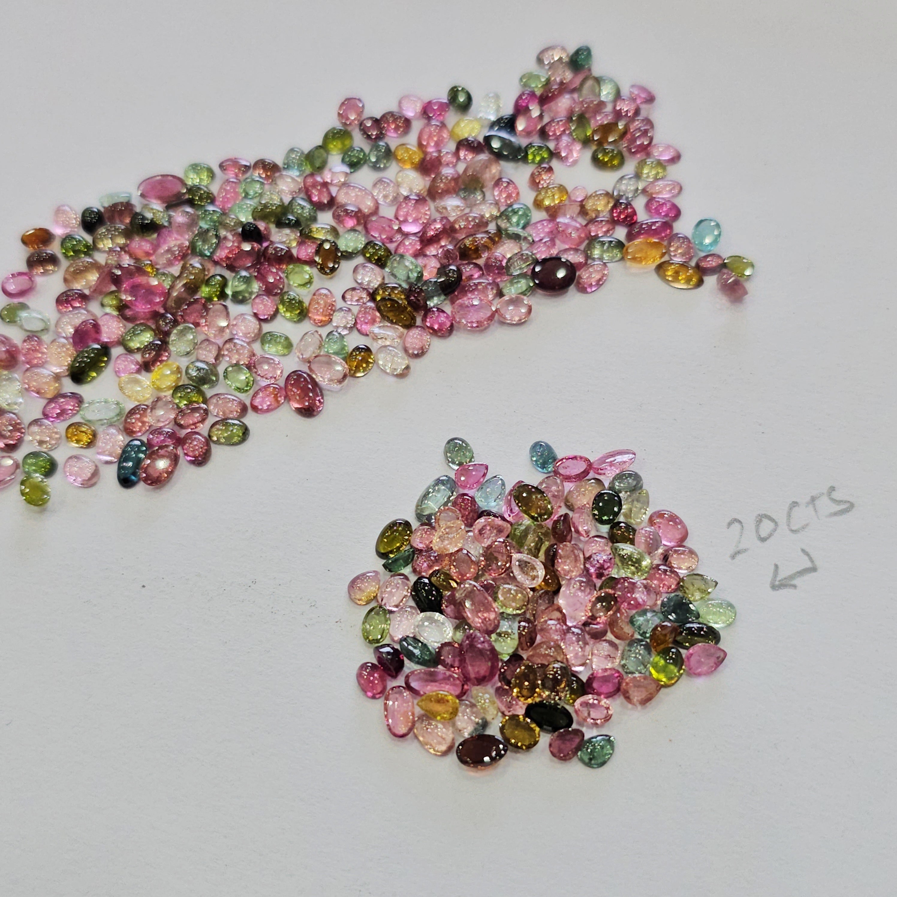 Week2: 20Cts Multi Tourmaline Cabochons | 3–6mm | 80–100 Pcs | Mixed Shapes - The LabradoriteKing